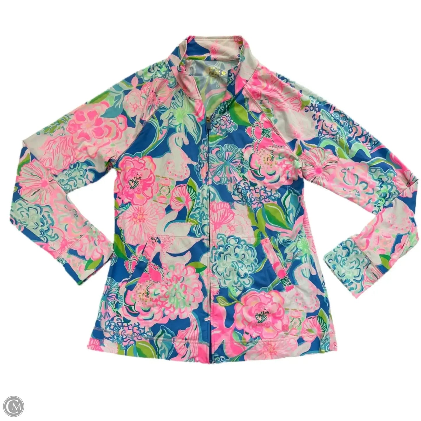Jacket Designer By Lilly Pulitzer In Blue & Pink, Size: L