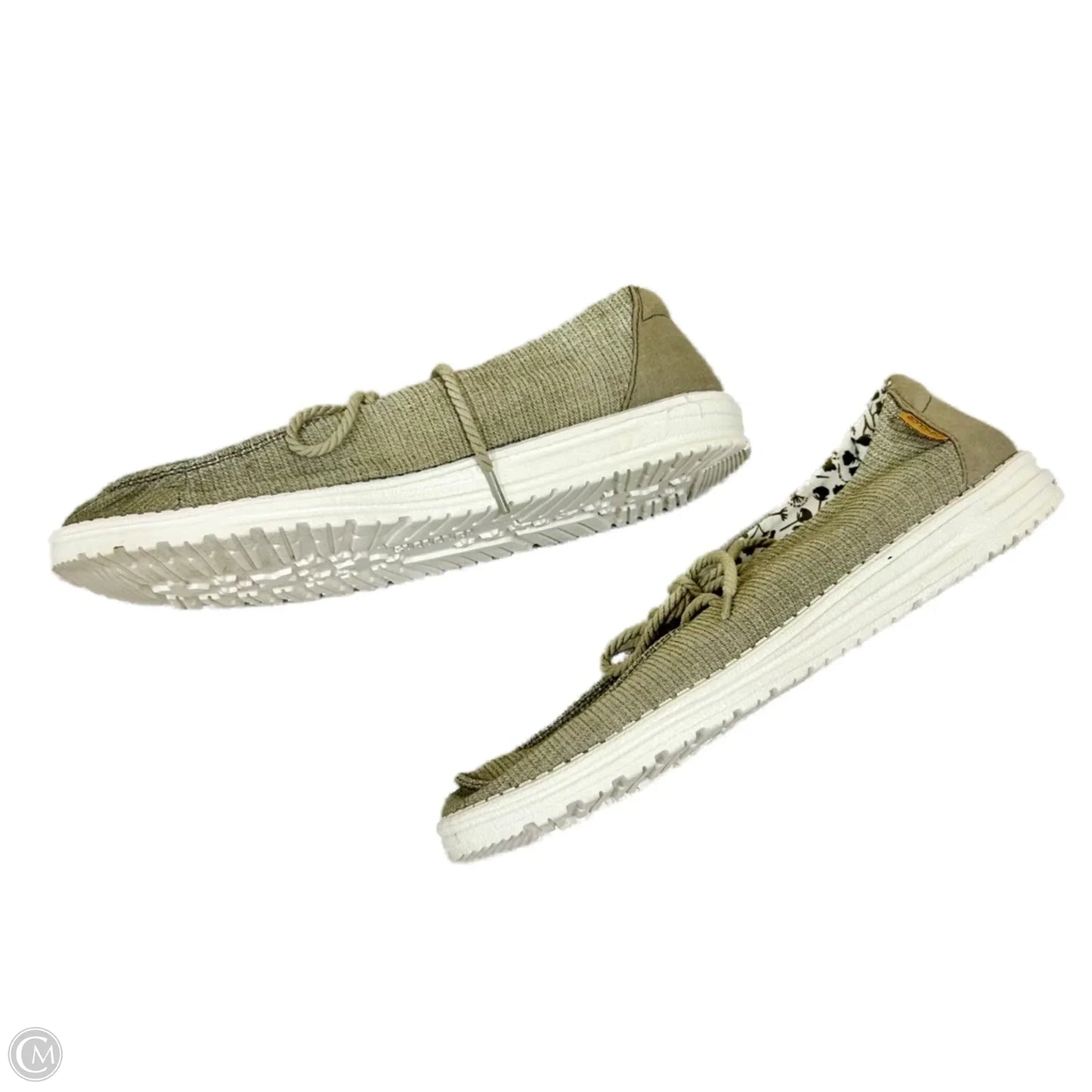 Shoes Flats By Hey Dude In Green, Size: 10