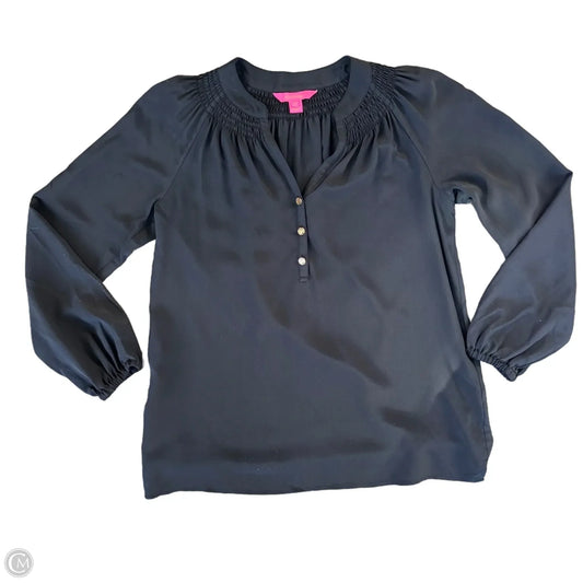 Top Long Sleeve Designer By Lilly Pulitzer In Black, Size: Xs