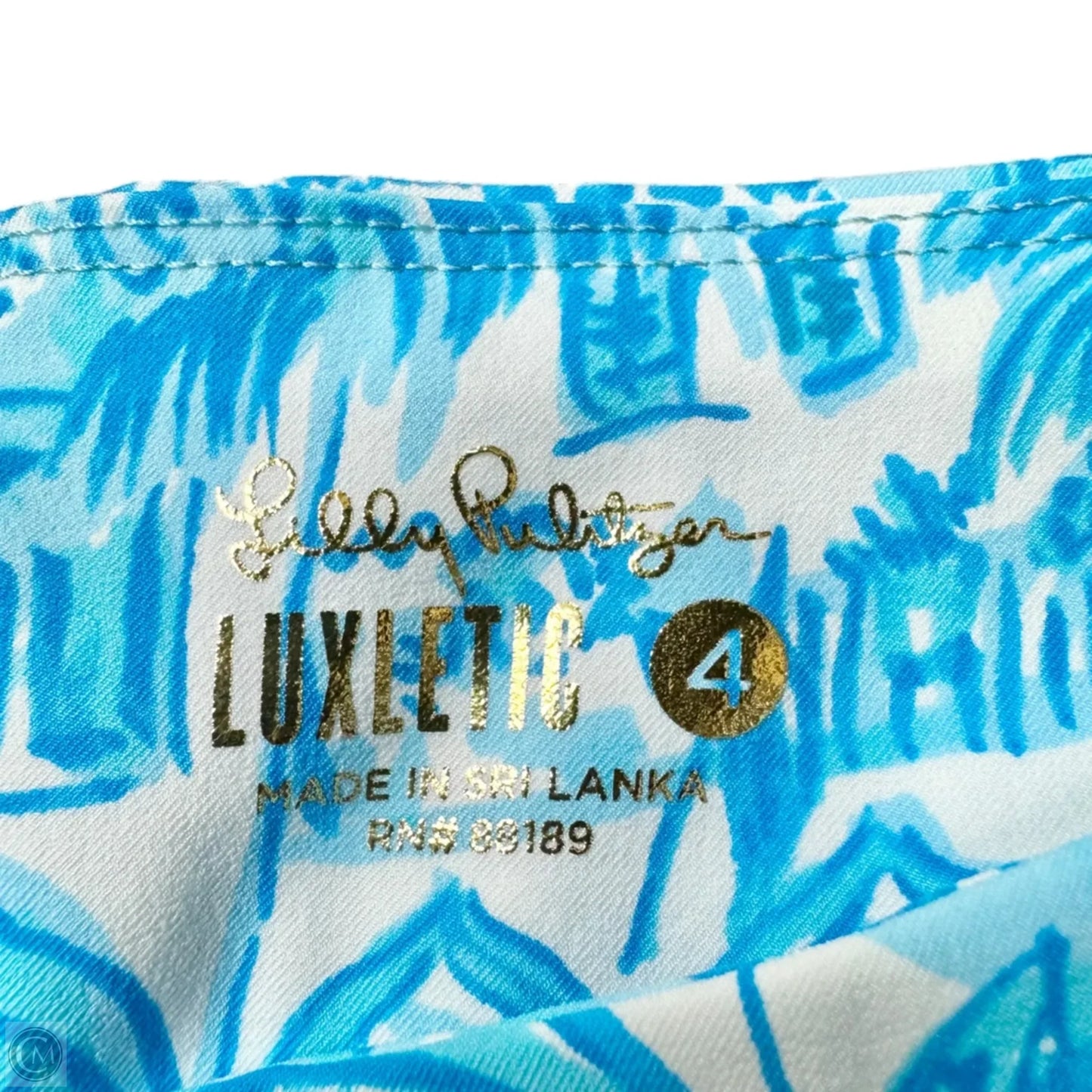 Pants Designer By Lilly Pulitzer In Blue & White, Size: 4