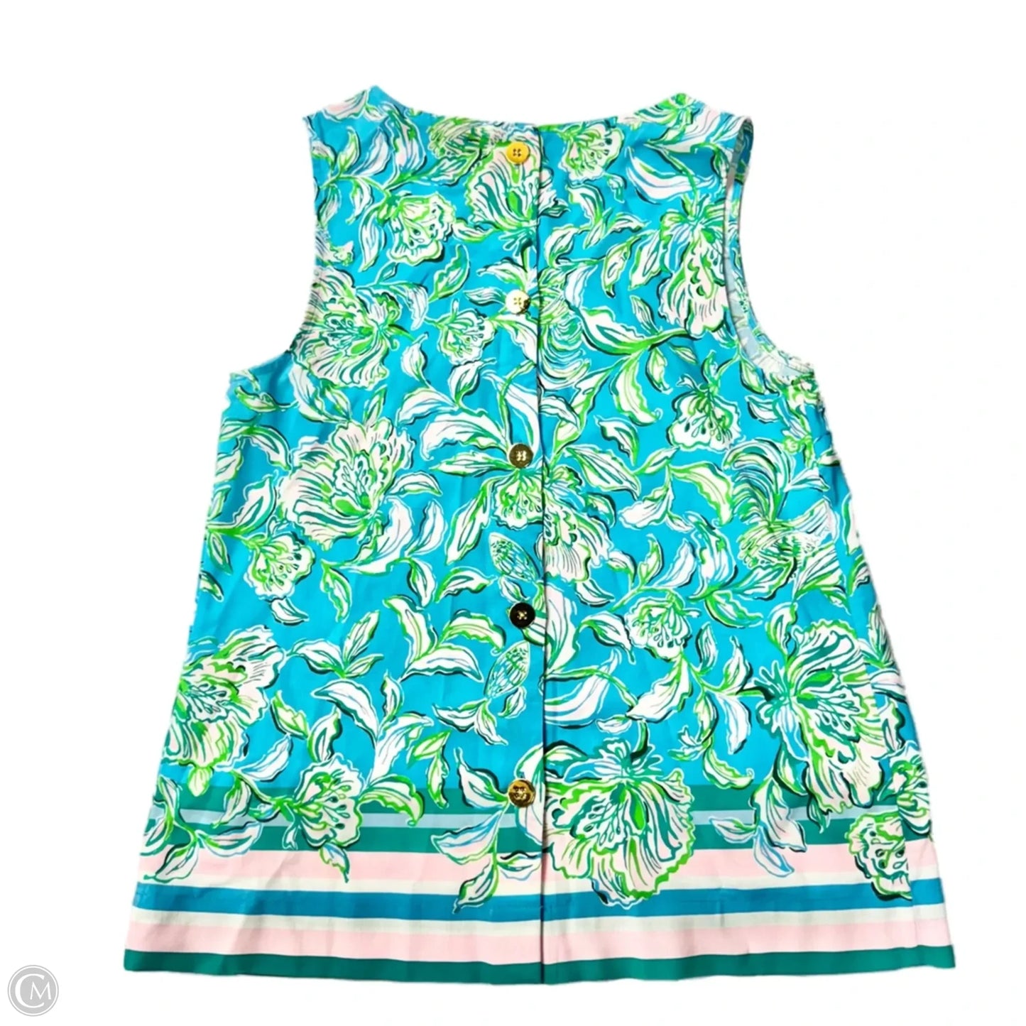 Top Sleeveless Designer By Lilly Pulitzer In Floral Print, Size: S