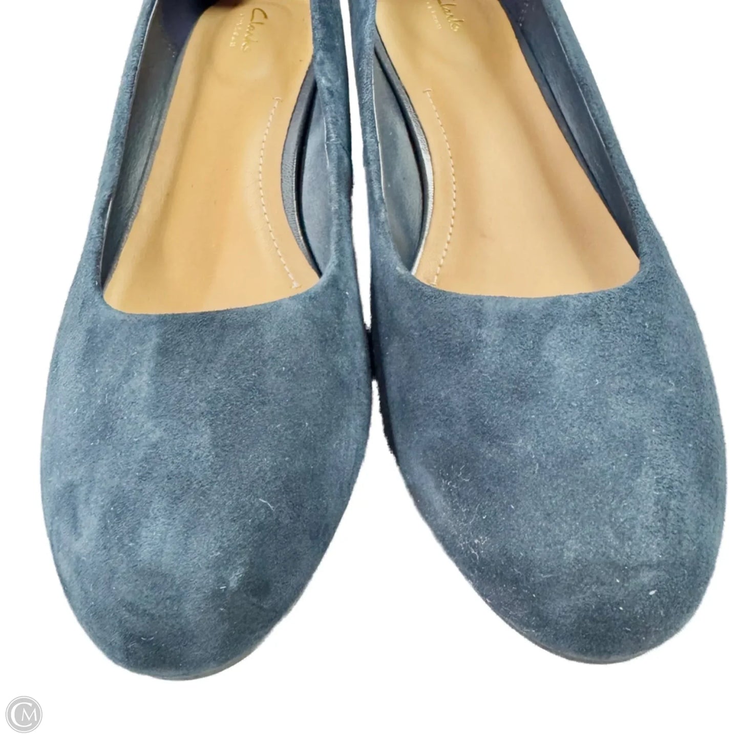 Shoes Heels Wedge By Clarks In Navy, Size: 7.5