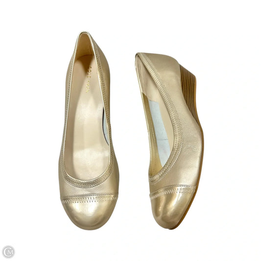 Shoes Heels Wedge By Cole-haan In Bronze, Size: 7.5