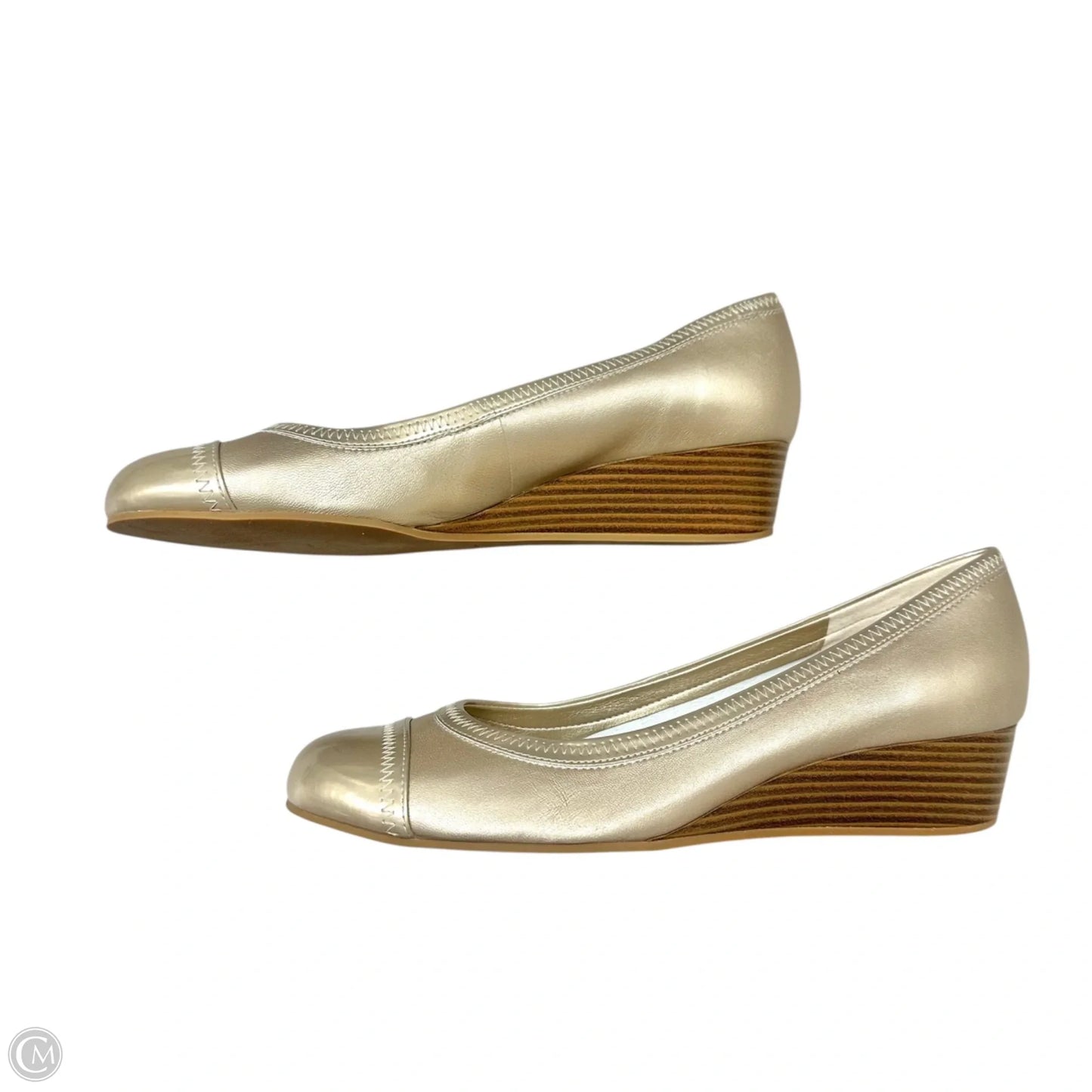 Shoes Heels Wedge By Cole-haan In Bronze, Size: 7.5