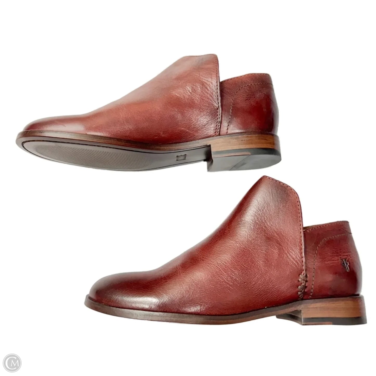 Boots Designer By Frye In Maroon, Size: 7.5