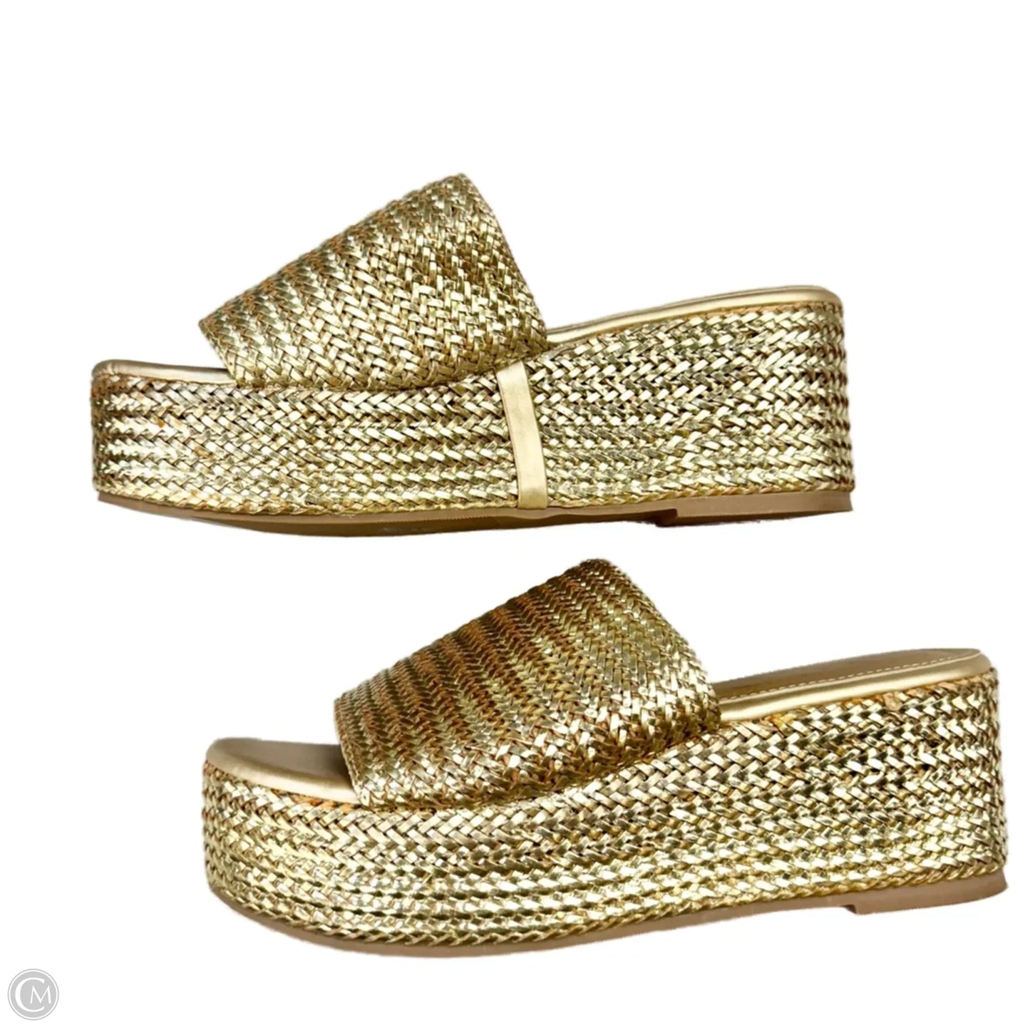 Sandals Heels Wedge By Matisse In Gold, Size: 8