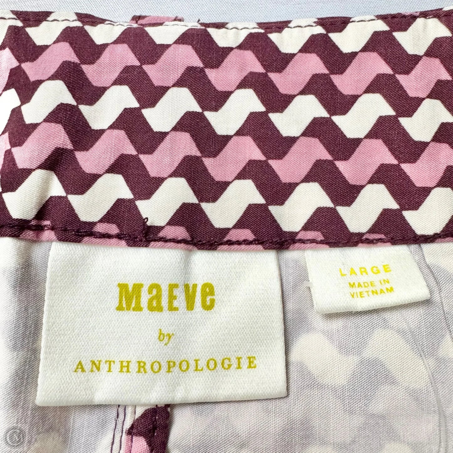 Skirt Mini & Short By Maeve In Purple & White, Size: L