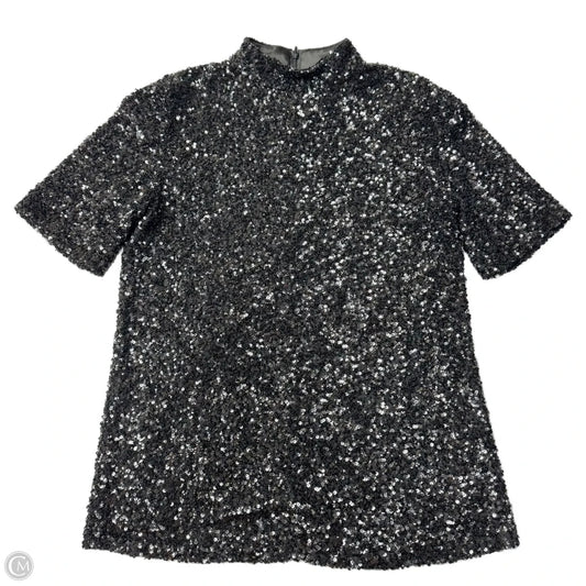 Top Short Sleeve Designer By Lafayette 148 In Black, Size: Xs