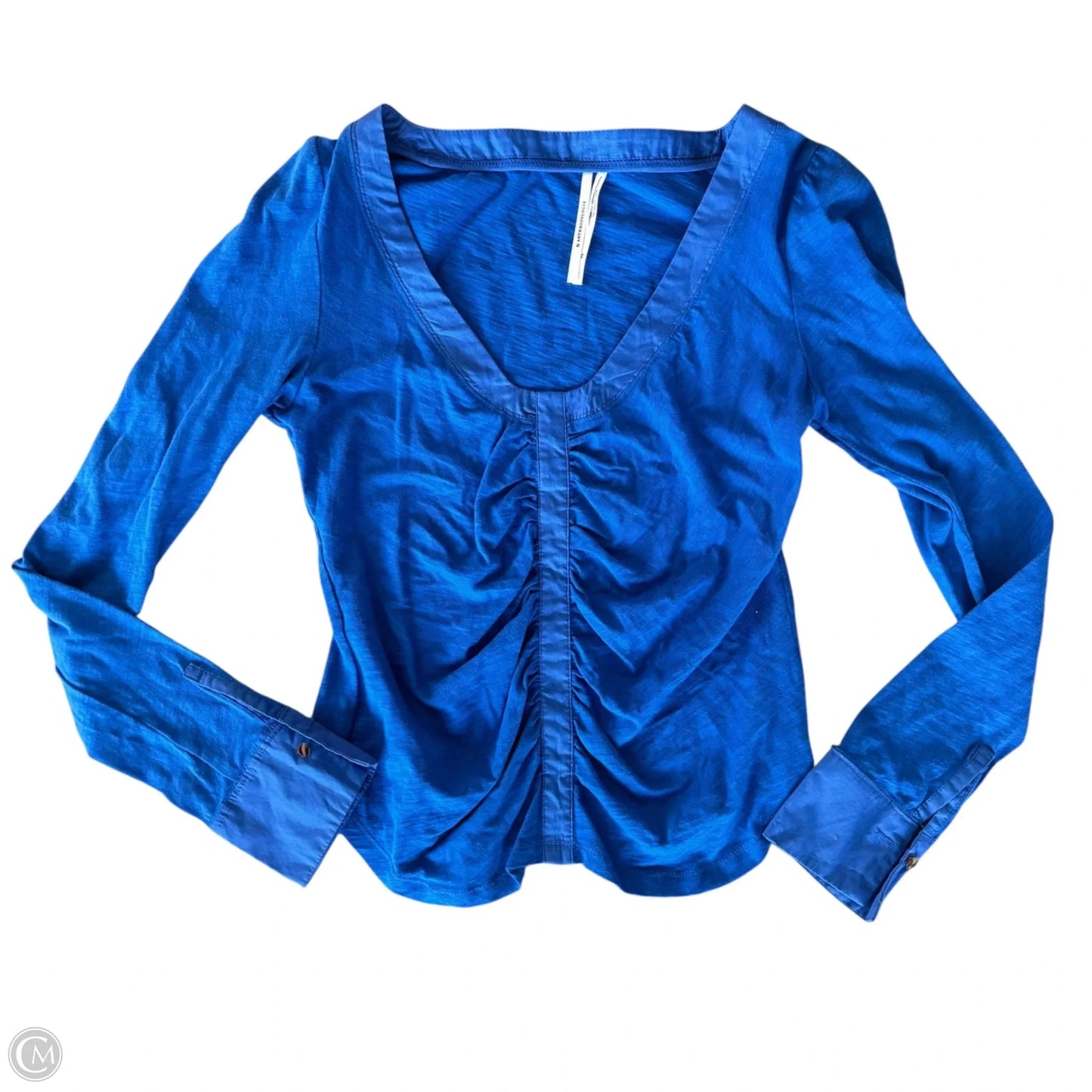 Top Long Sleeve By Anthropologie In Blue, Size: Xs
