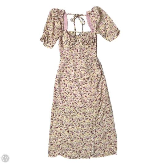 Dress Casual Midi By Astr The Label In Floral Print, Size: Xs