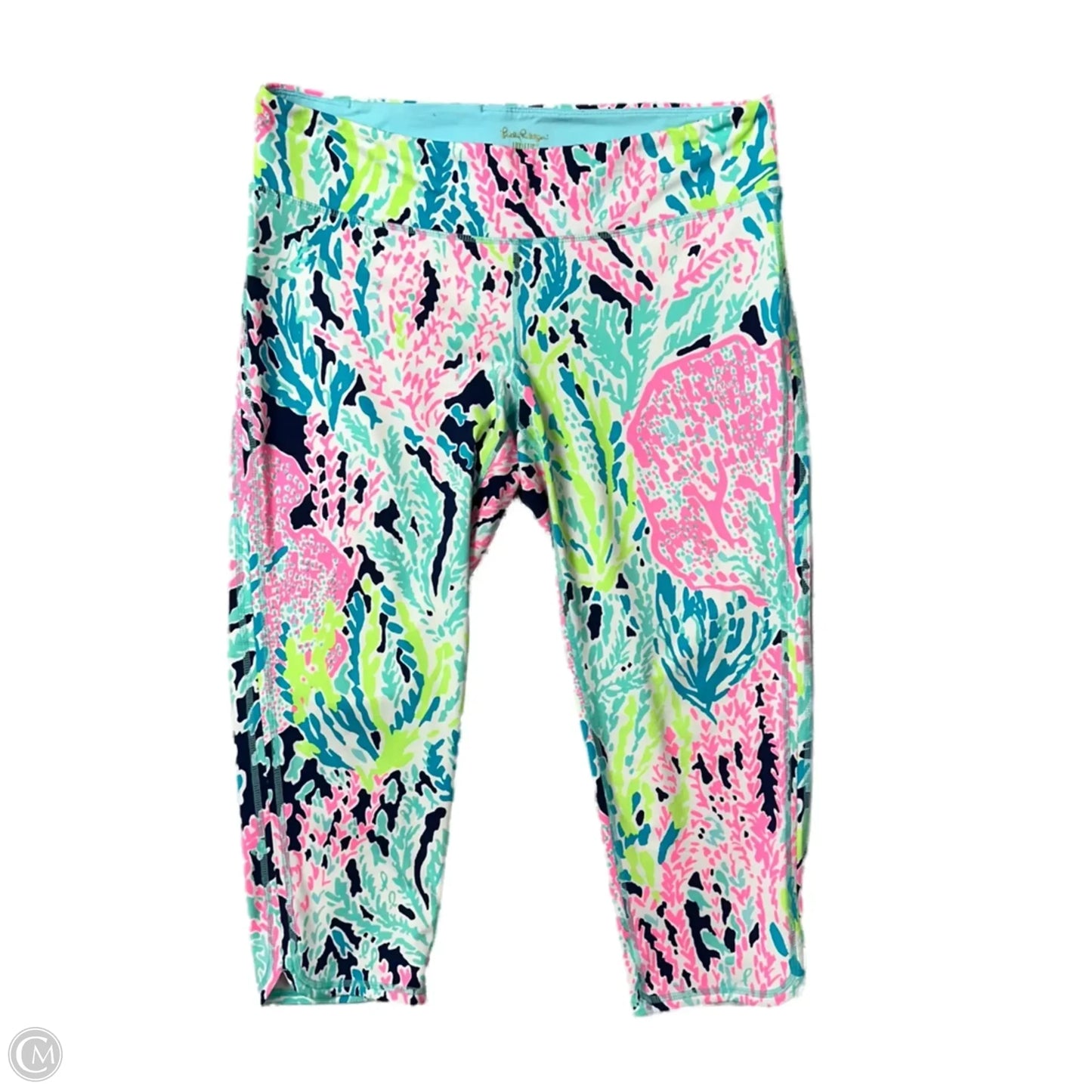 Pants Designer By Lilly Pulitzer In Blue & Pink, Size: Xl