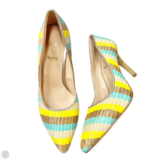 Shoes Heels Stiletto By Krown Kouture In Striped Pattern, Size: 7