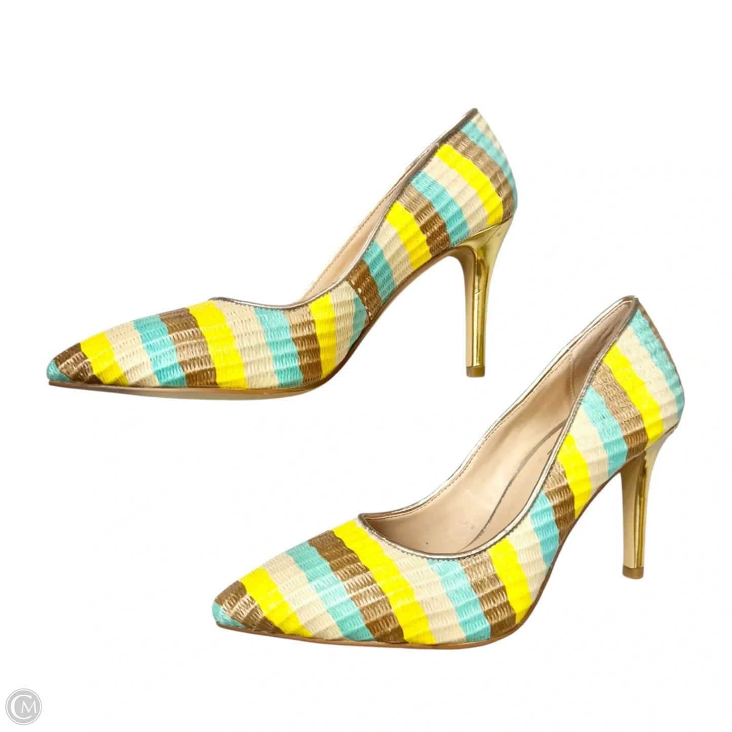 Shoes Heels Stiletto By Krown Kouture In Striped Pattern, Size: 7