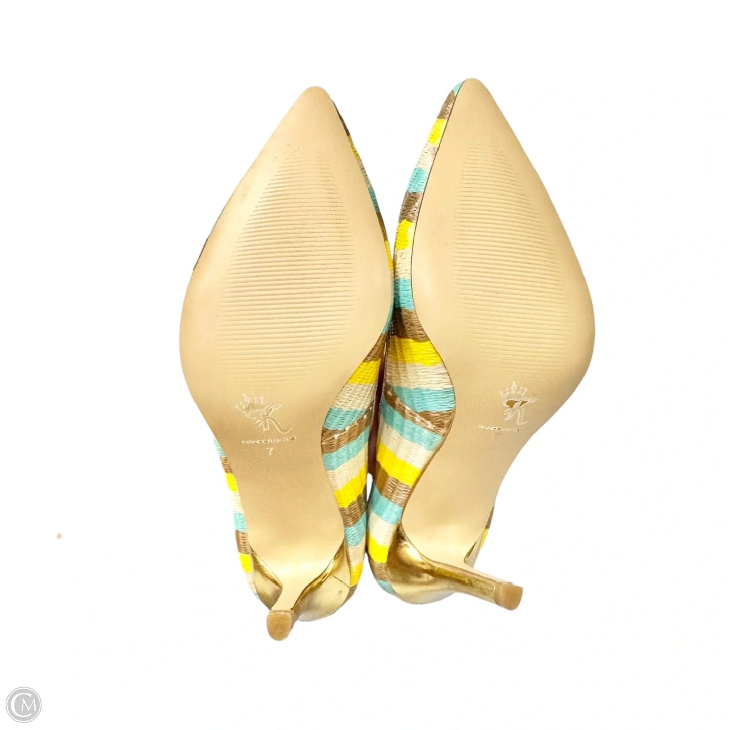 Shoes Heels Stiletto By Krown Kouture In Striped Pattern, Size: 7