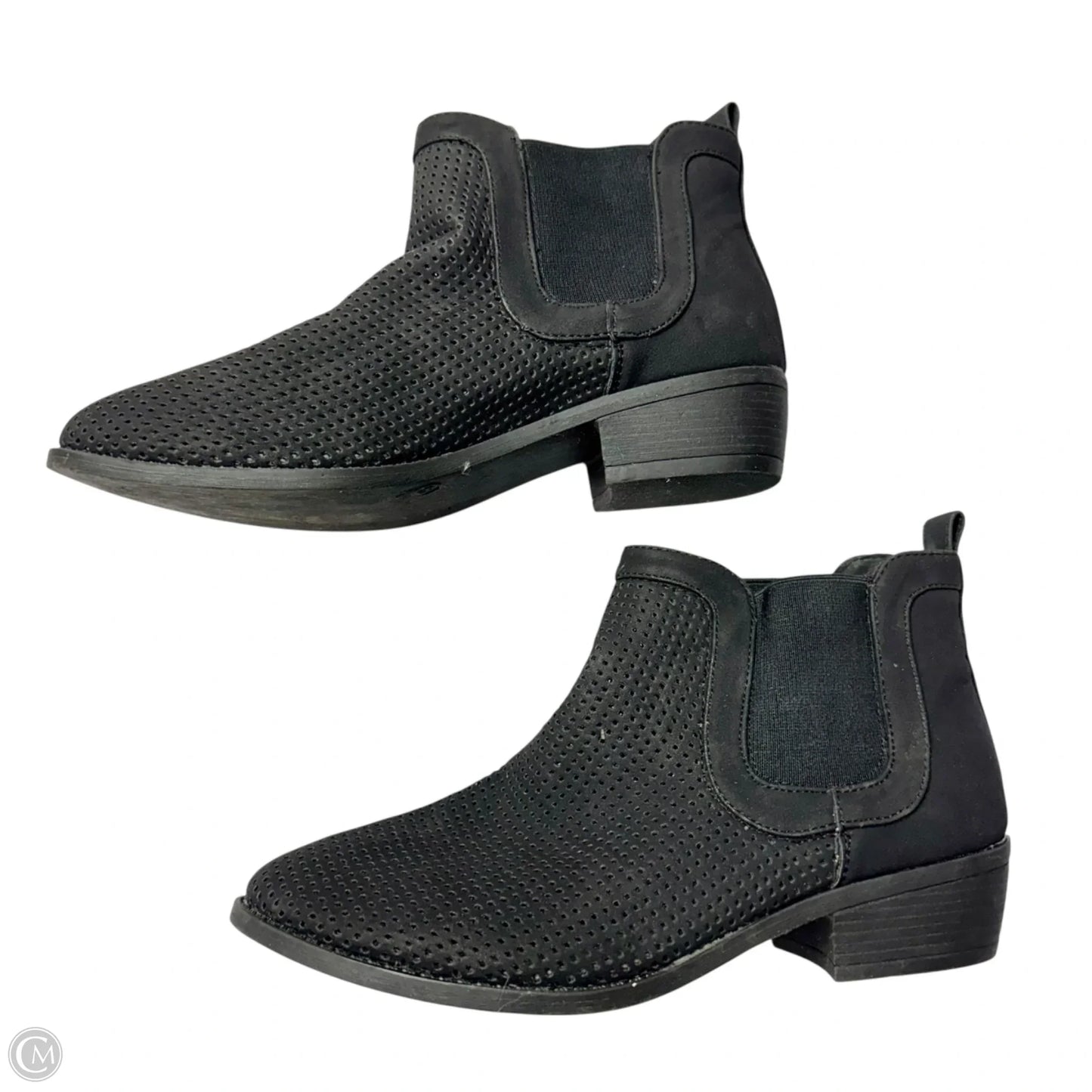 Boots Ankle Flats By Restricted In Black, Size: 9