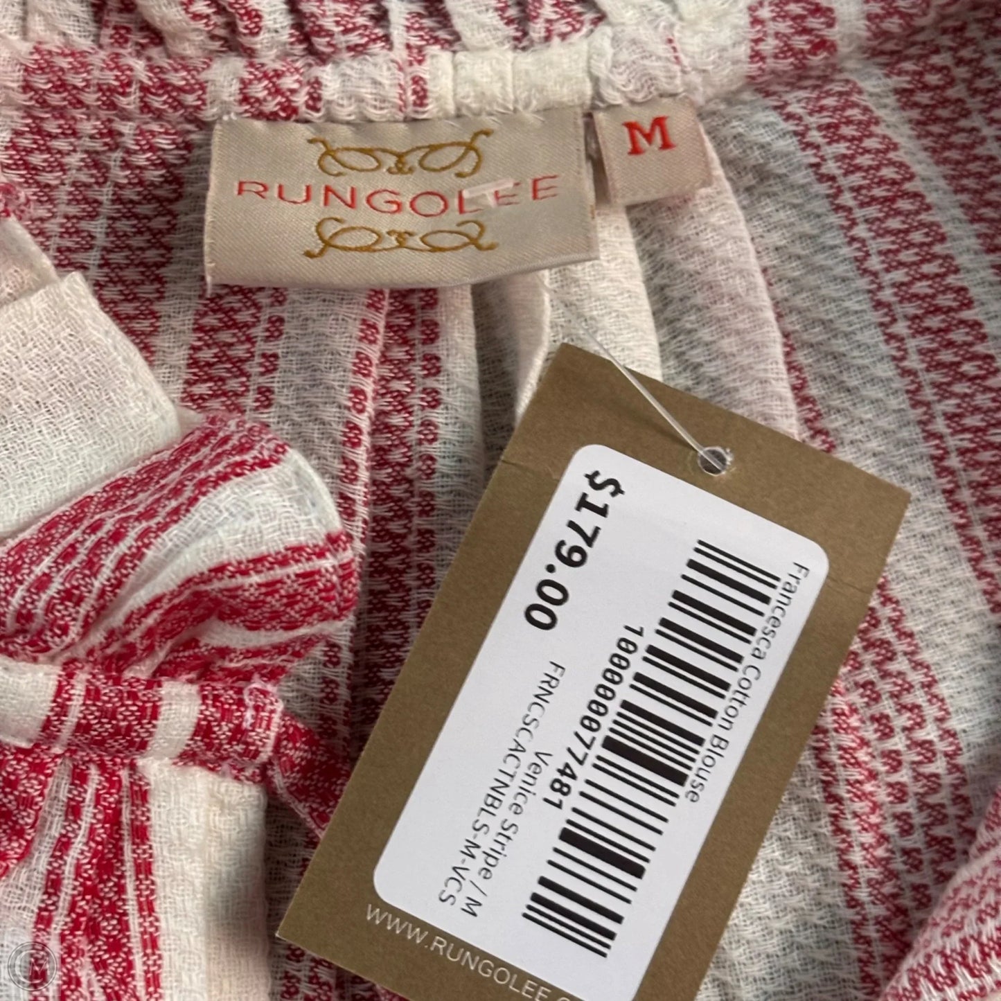 Top Sleeveless By Rungolee In Striped Pattern, Size: M