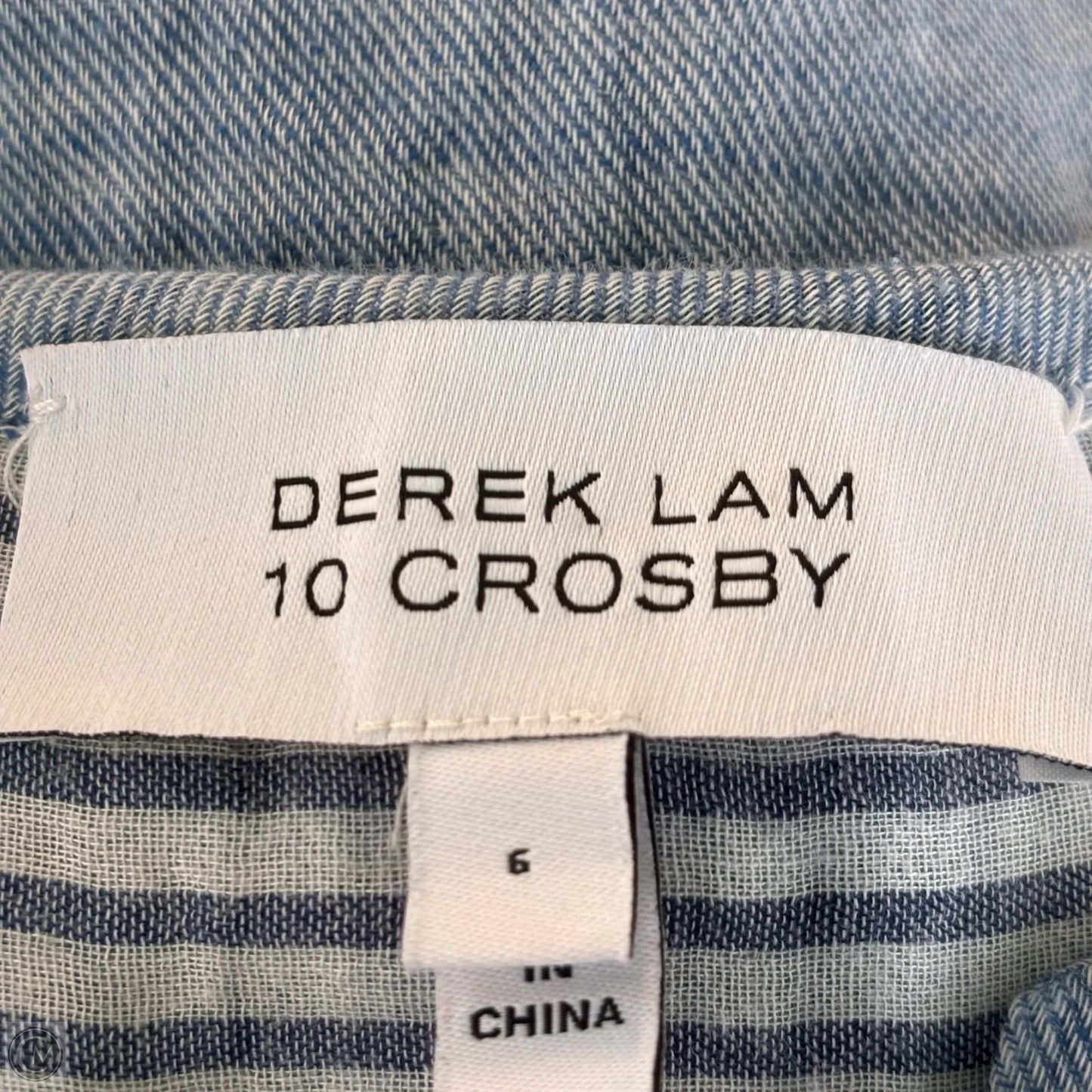 Top Long Sleeve Designer By Derek Lam In Blue, Size: S