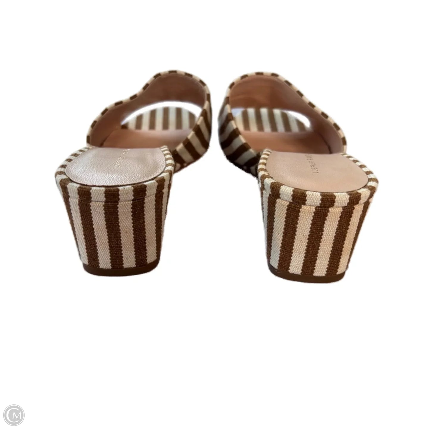 Sandals Heels Wedge By Loeffler Randall In Striped Pattern, Size: 8.5