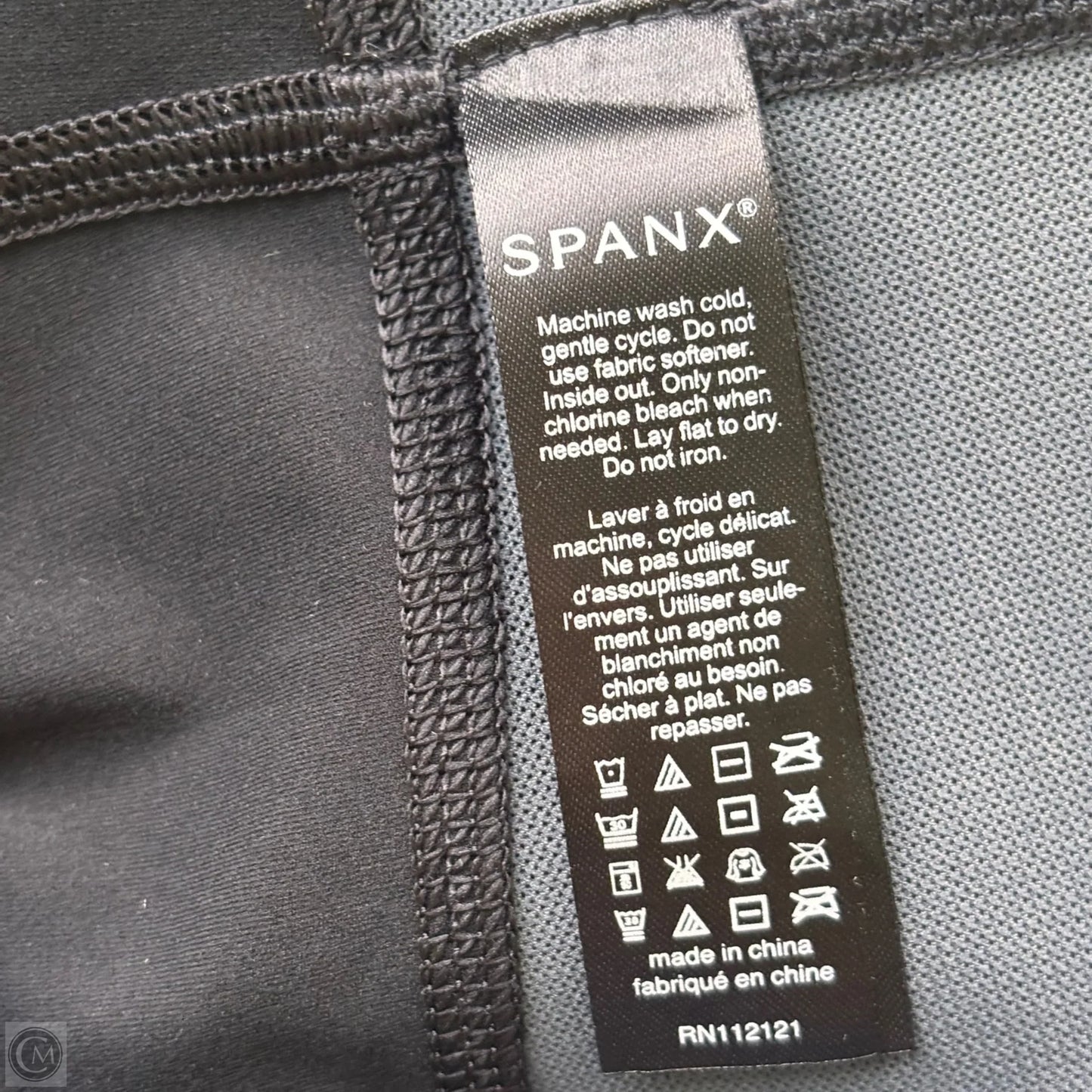 Athletic Leggings By Spanx In Black, Size: L