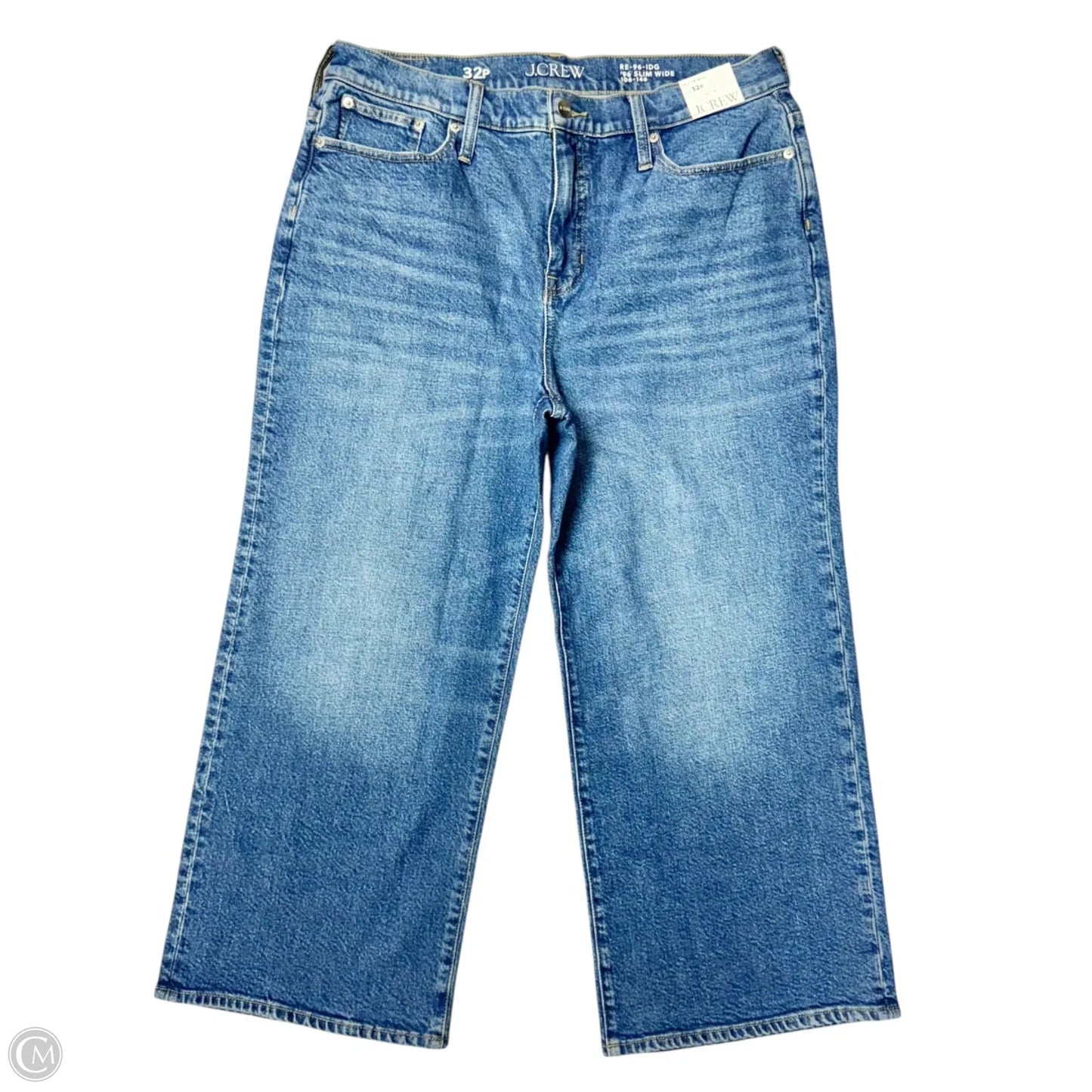 Jeans Wide Leg By J. Crew In Blue Denim, Size: 14p