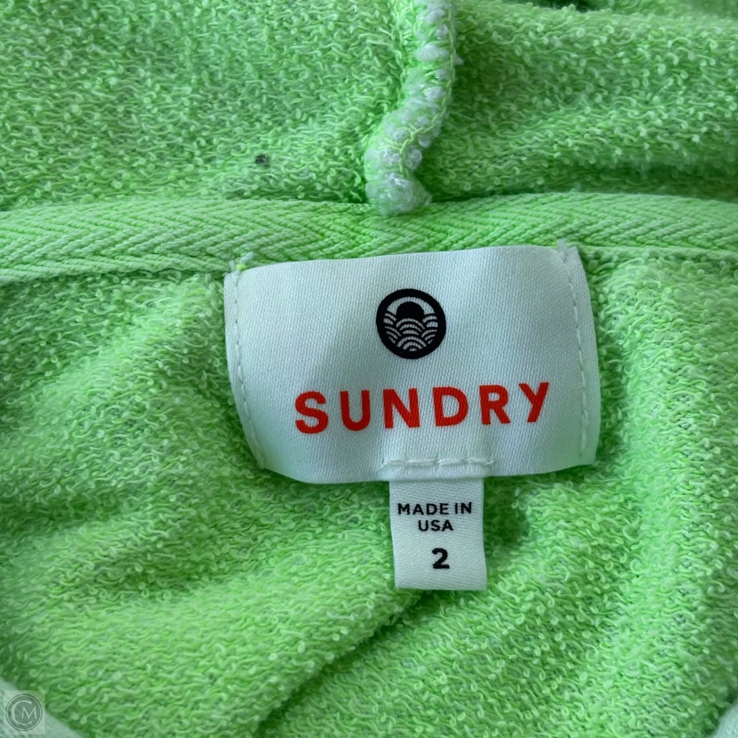 Sweatshirt Hoodie By Sundry In Green, Size: M