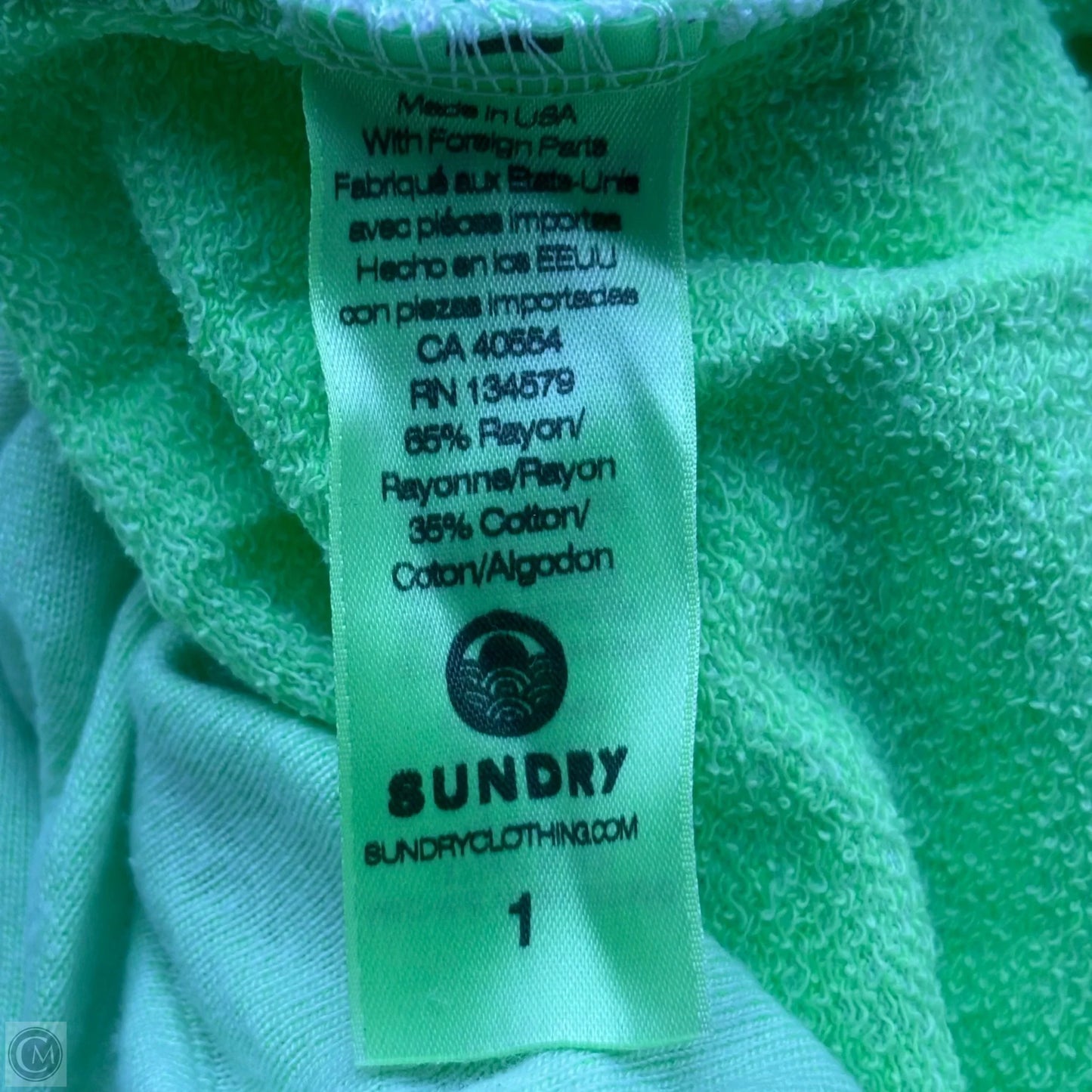 Pants Joggers By Sundry In Green, Size: S