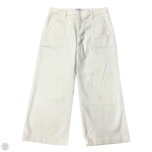 Jeans Wide Leg By Just Black In Cream Denim, Size: 14