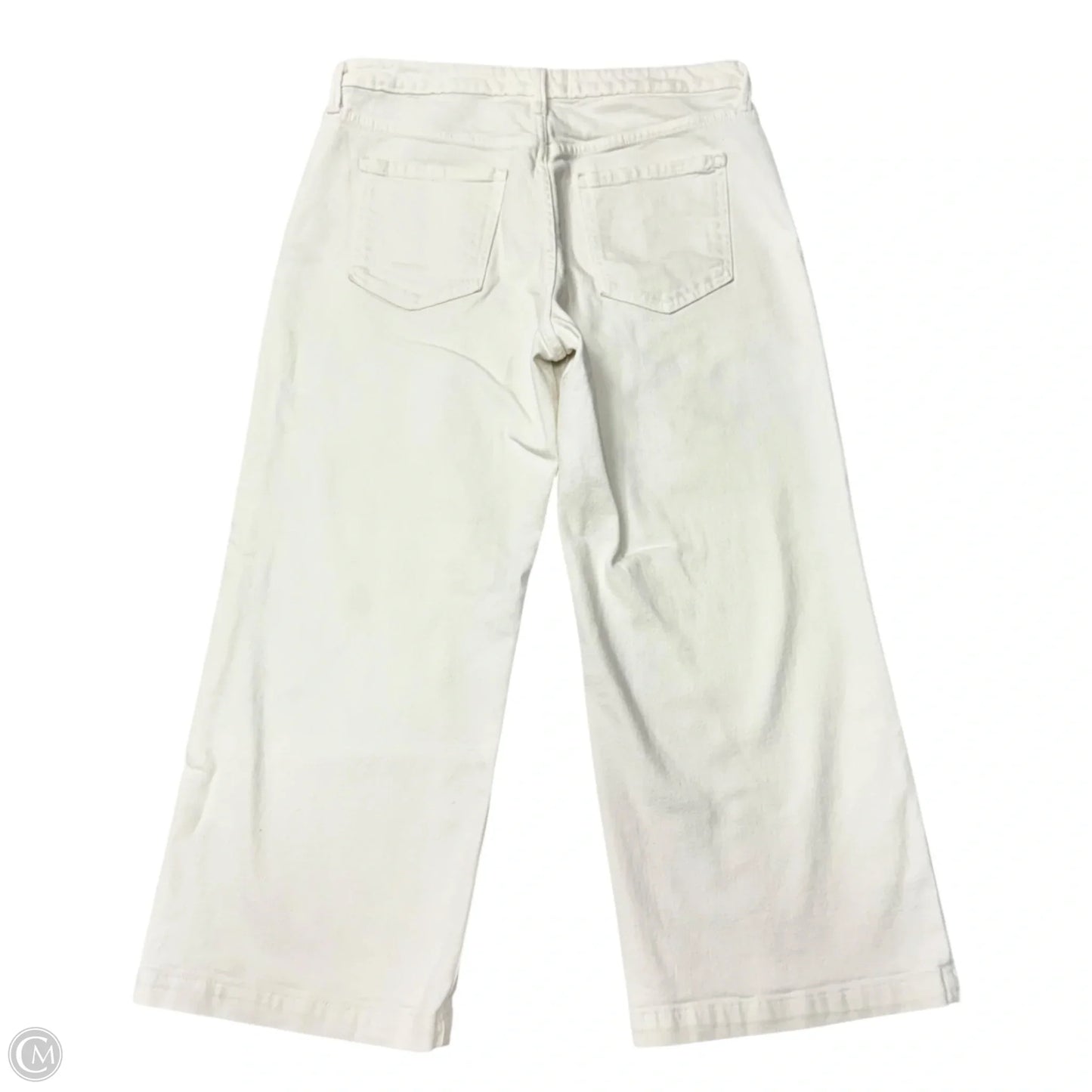 Jeans Wide Leg By Just Black In Cream Denim, Size: 14