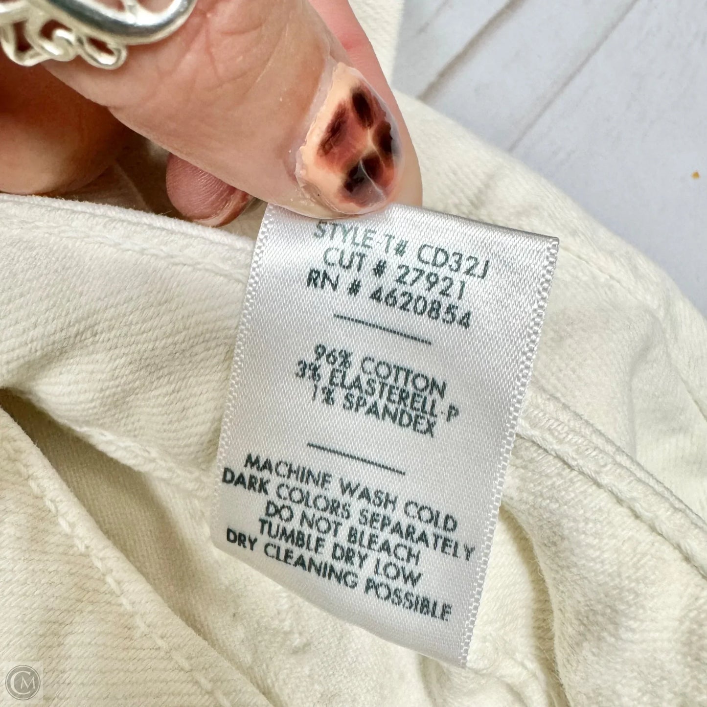 Jeans Wide Leg By Just Black In Cream Denim, Size: 14