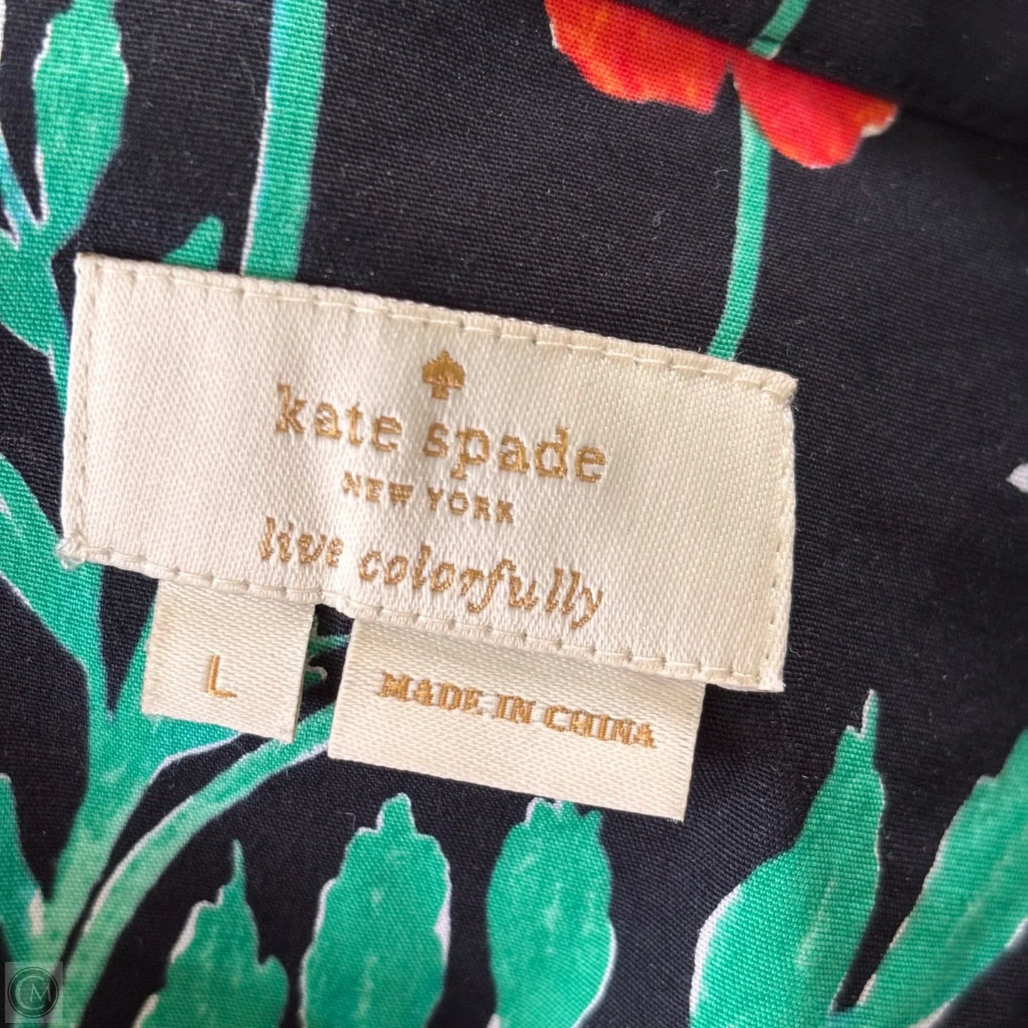 Top Sleeveless Designer By Kate Spade In Floral Print, Size: L