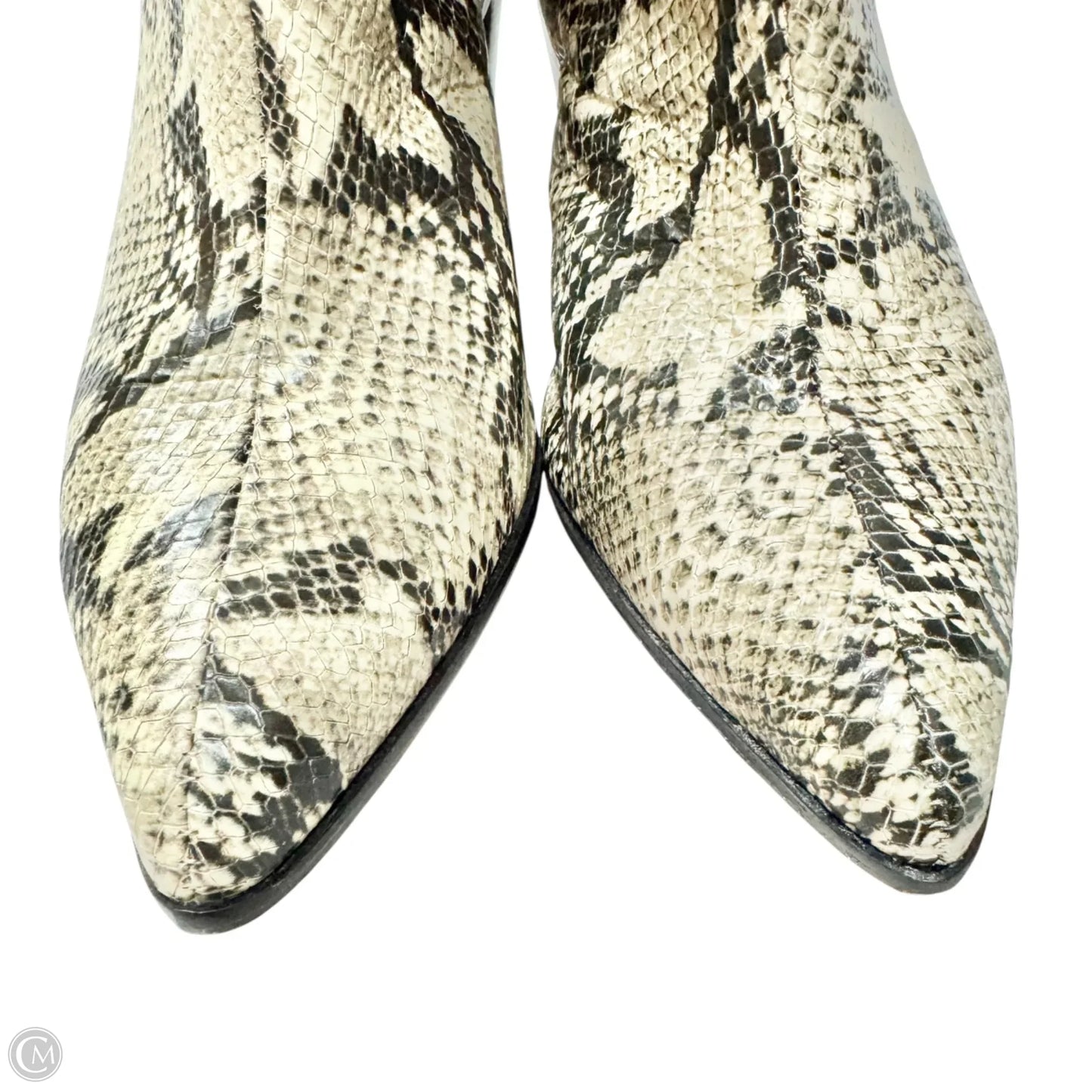 Boots Leather By Schutz In Snakeskin Print, Size: 9.5
