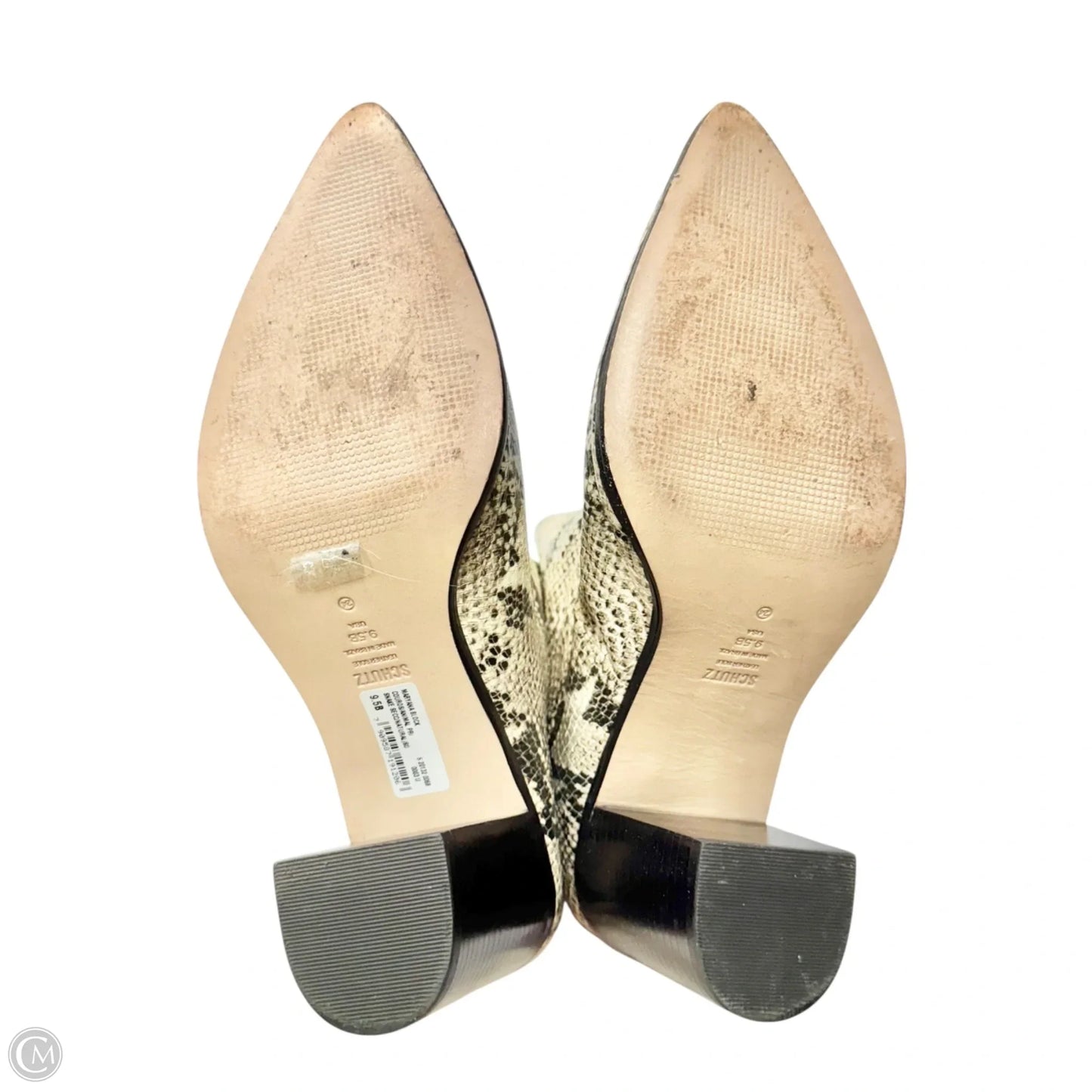 Boots Leather By Schutz In Snakeskin Print, Size: 9.5