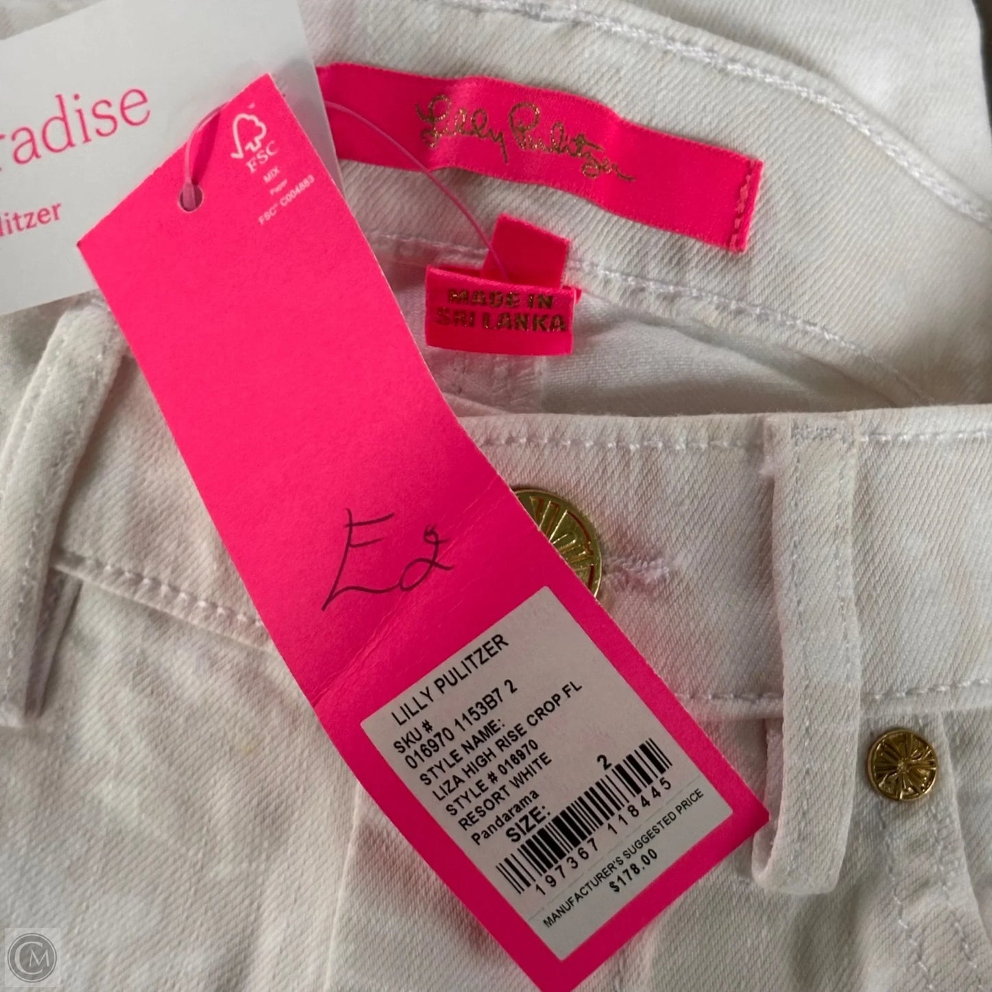 Jeans Designer By Lilly Pulitzer In White, Size: 2