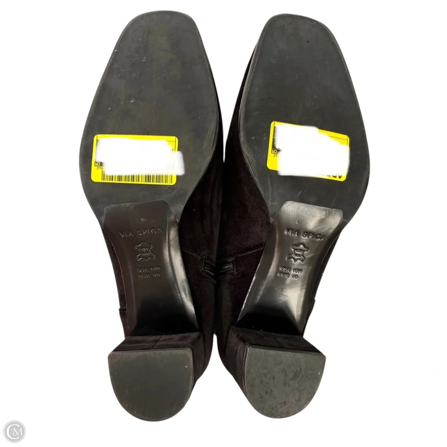 Boots Leather By Via Spiga In Black, Size: 10