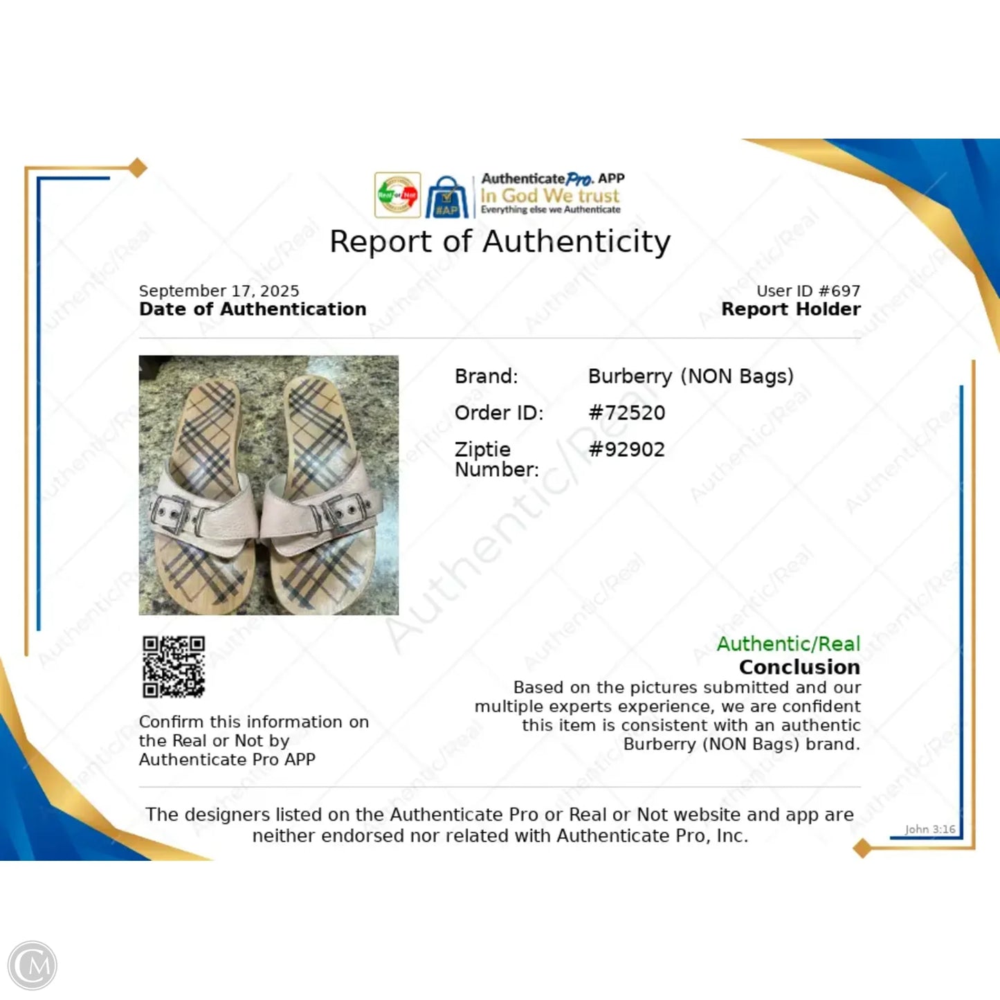 Sandals Luxury Designer By Burberry In Pink, Size: 7.5