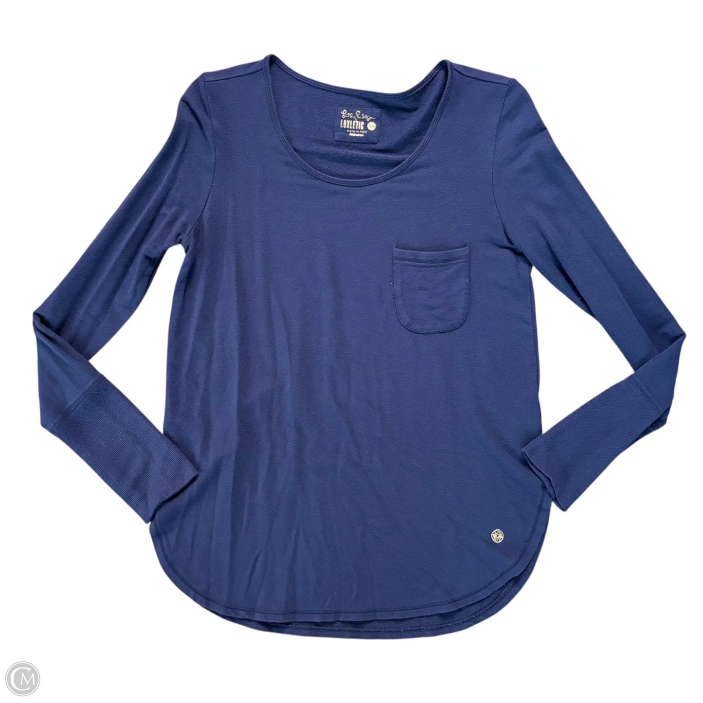Top Long Sleeve Designer By Lilly Pulitzer In Navy, Size: Xs