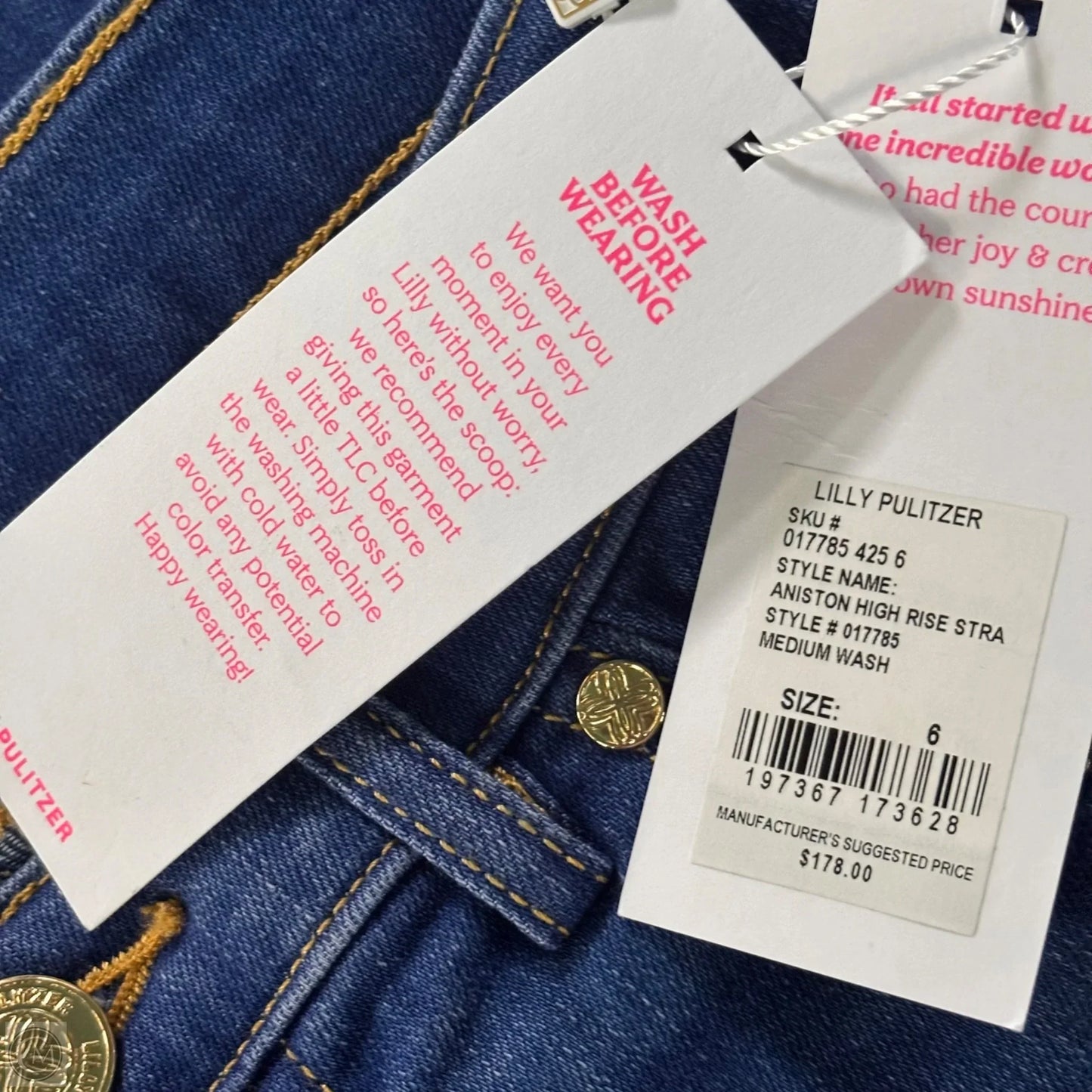 Jeans Designer By Lilly Pulitzer In Blue Denim, Size: 6