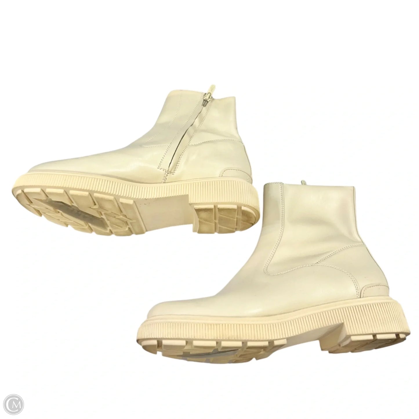 Boots Ankle Flats By Franco Sarto In Cream, Size: 9.5