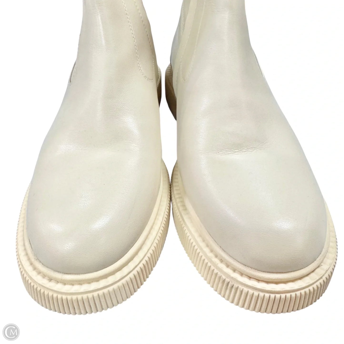 Boots Ankle Flats By Franco Sarto In Cream, Size: 9.5