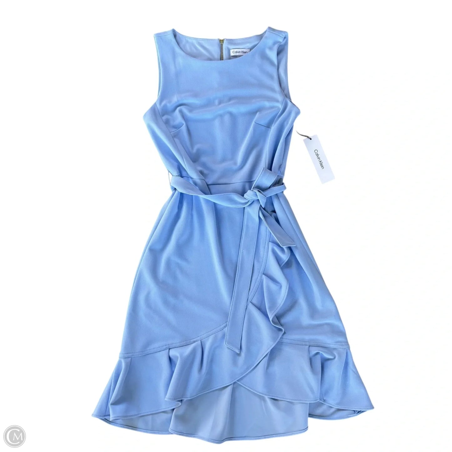 Dress Casual Midi By Calvin Klein In Blue, Size: S