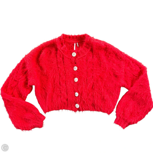 Sweater Cardigan By Free People In Red, Size: S