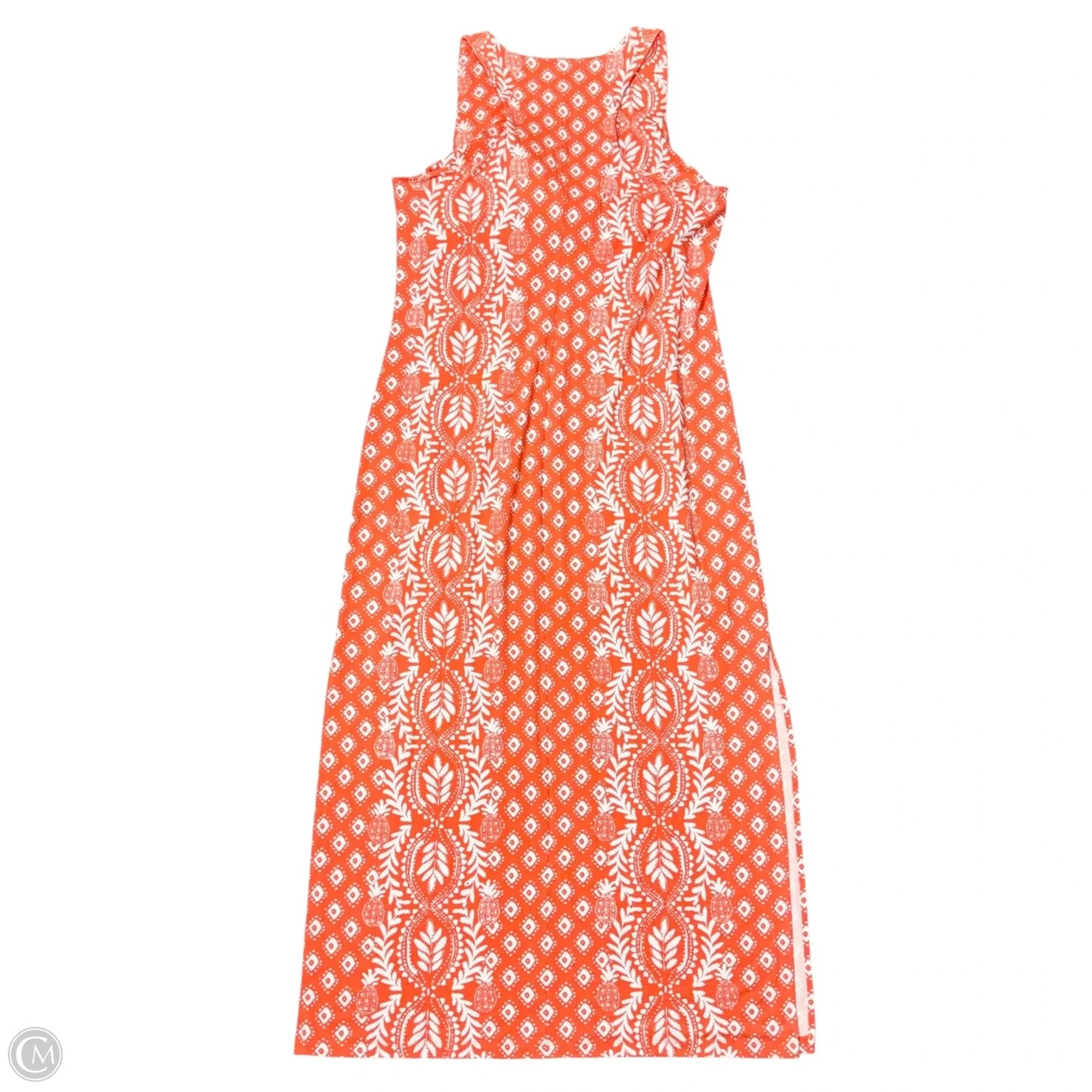 Dress Designer By Lilly Pulitzer In Orange & White, Size: Xl