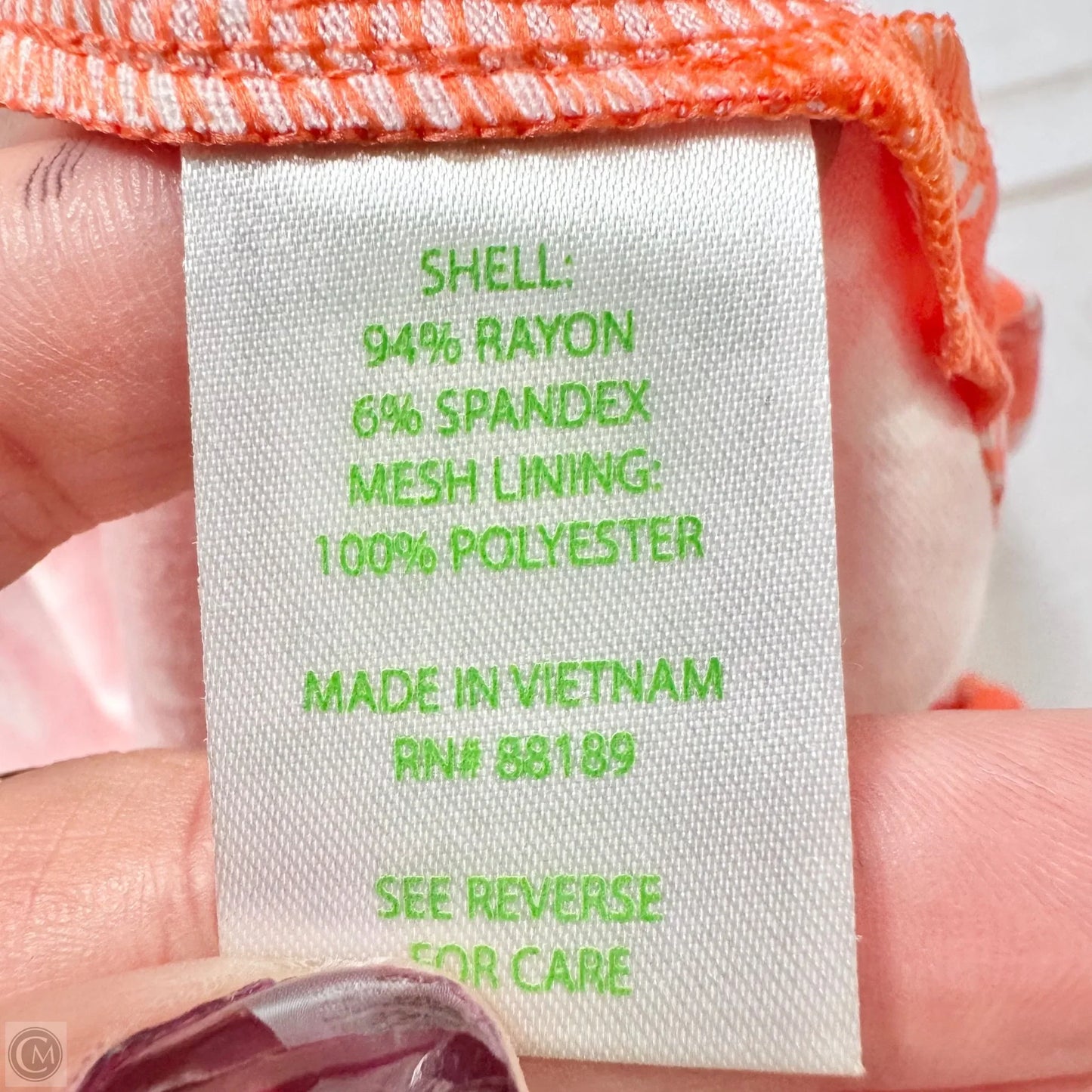 Dress Designer By Lilly Pulitzer In Orange & White, Size: Xl