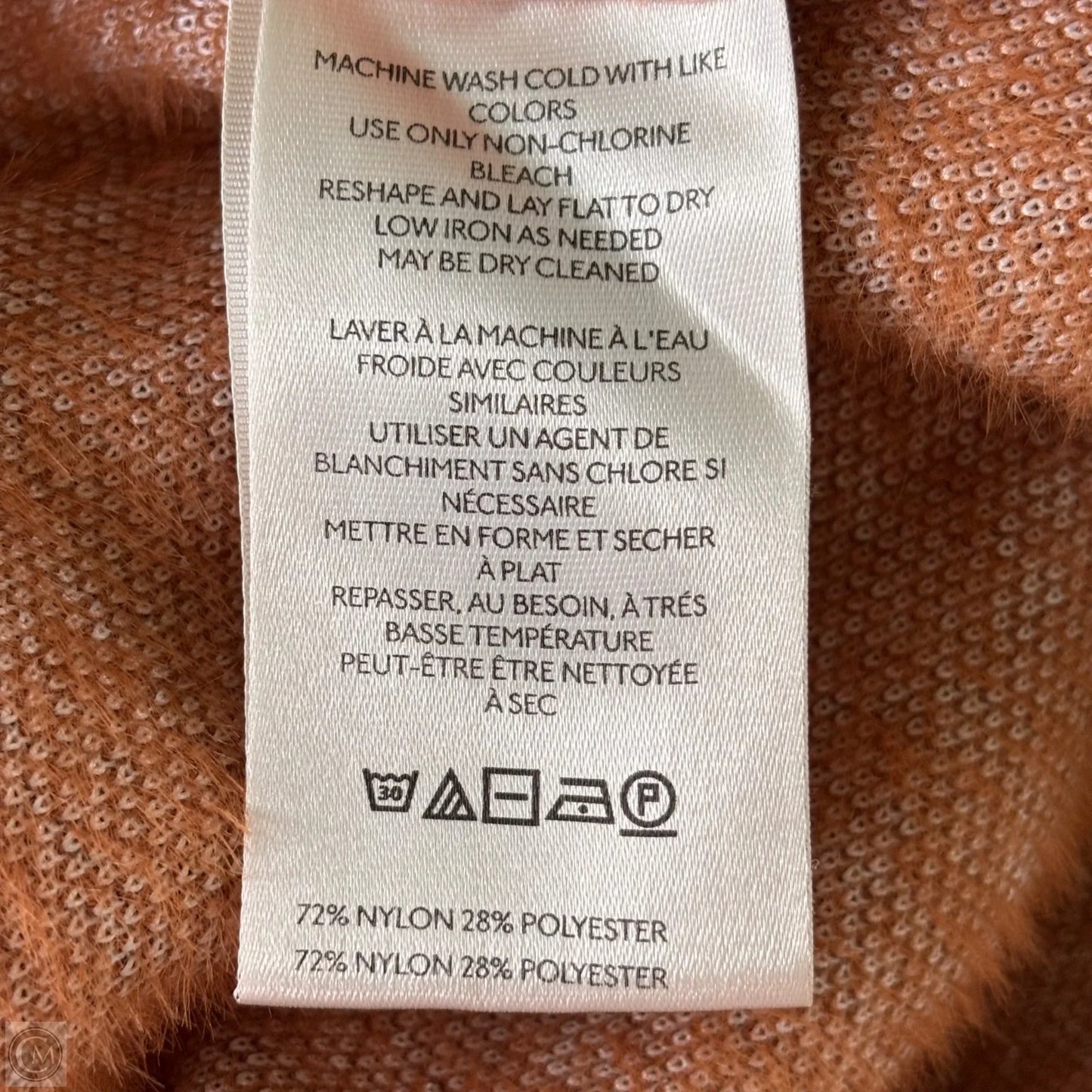 Sweater By Maeve In Brown & Pink, Size: L