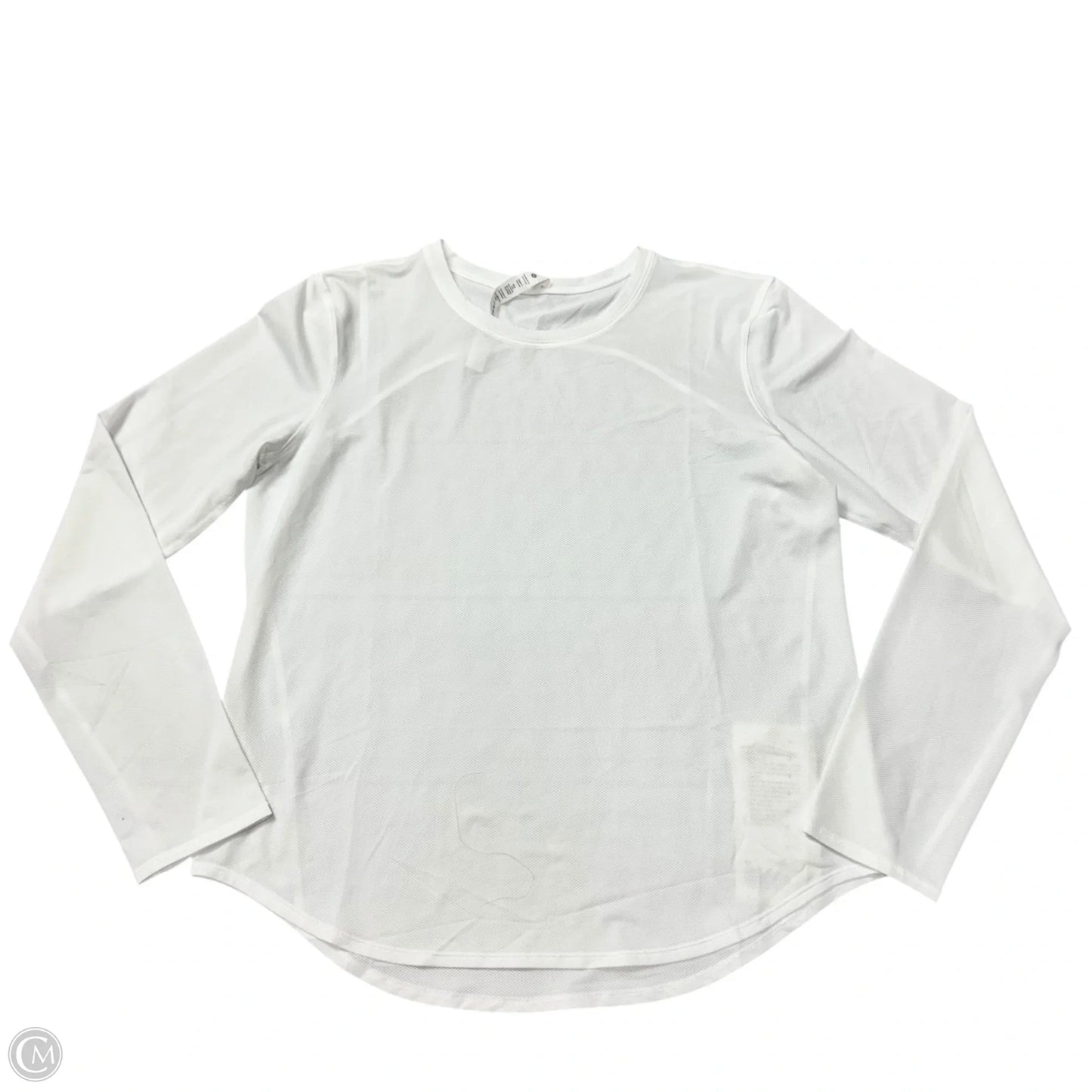 Athletic Top Long Sleeve Crewneck By Lululemon In White, Size: M