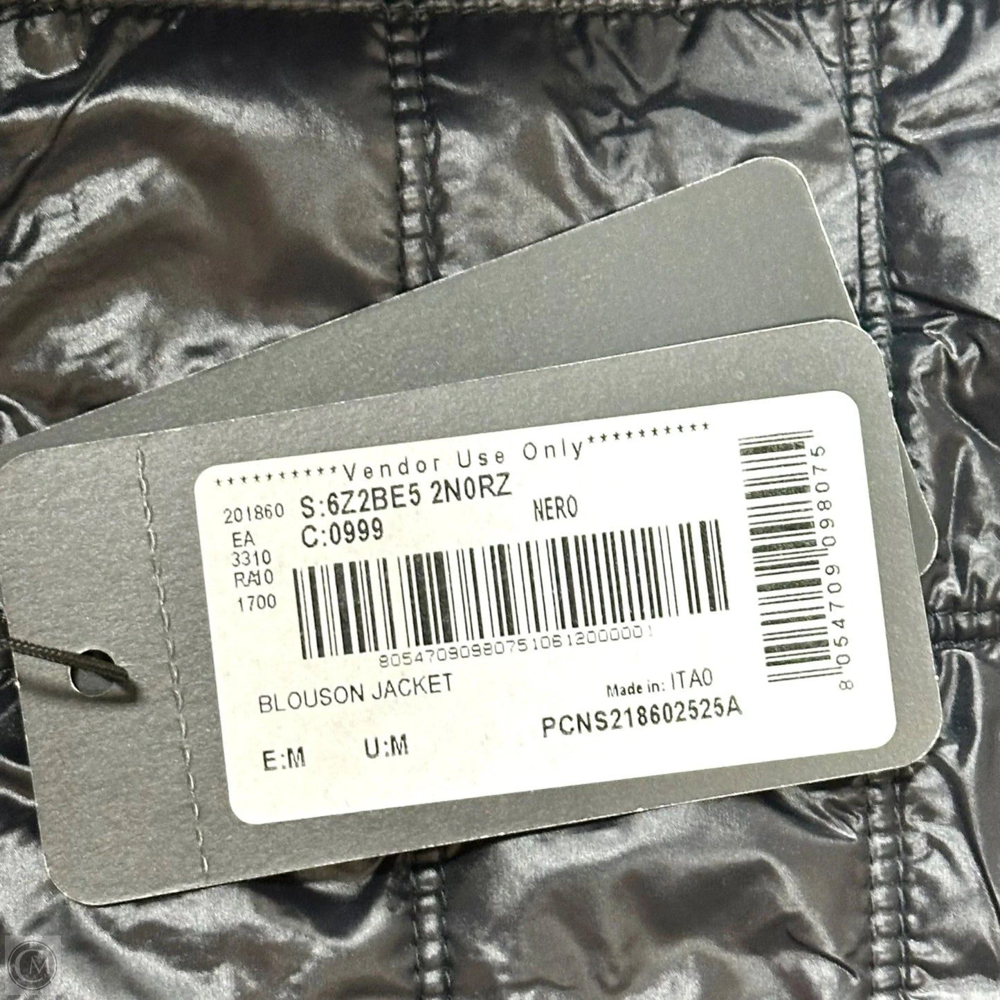 Jacket Puffer & Quilted By Emporio Armani In Black, Size: M