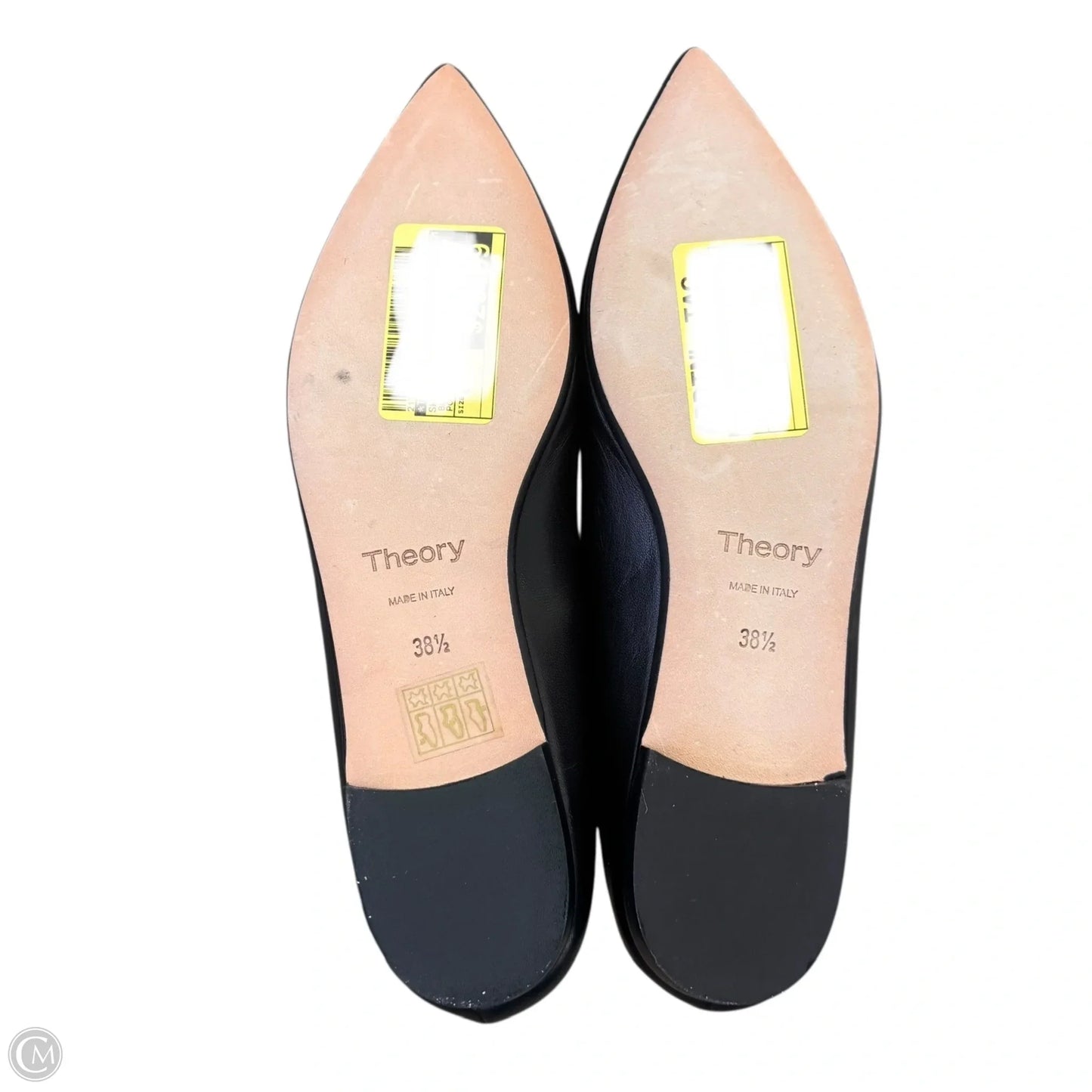 Shoes Flats By Theory In Black, Size: 8