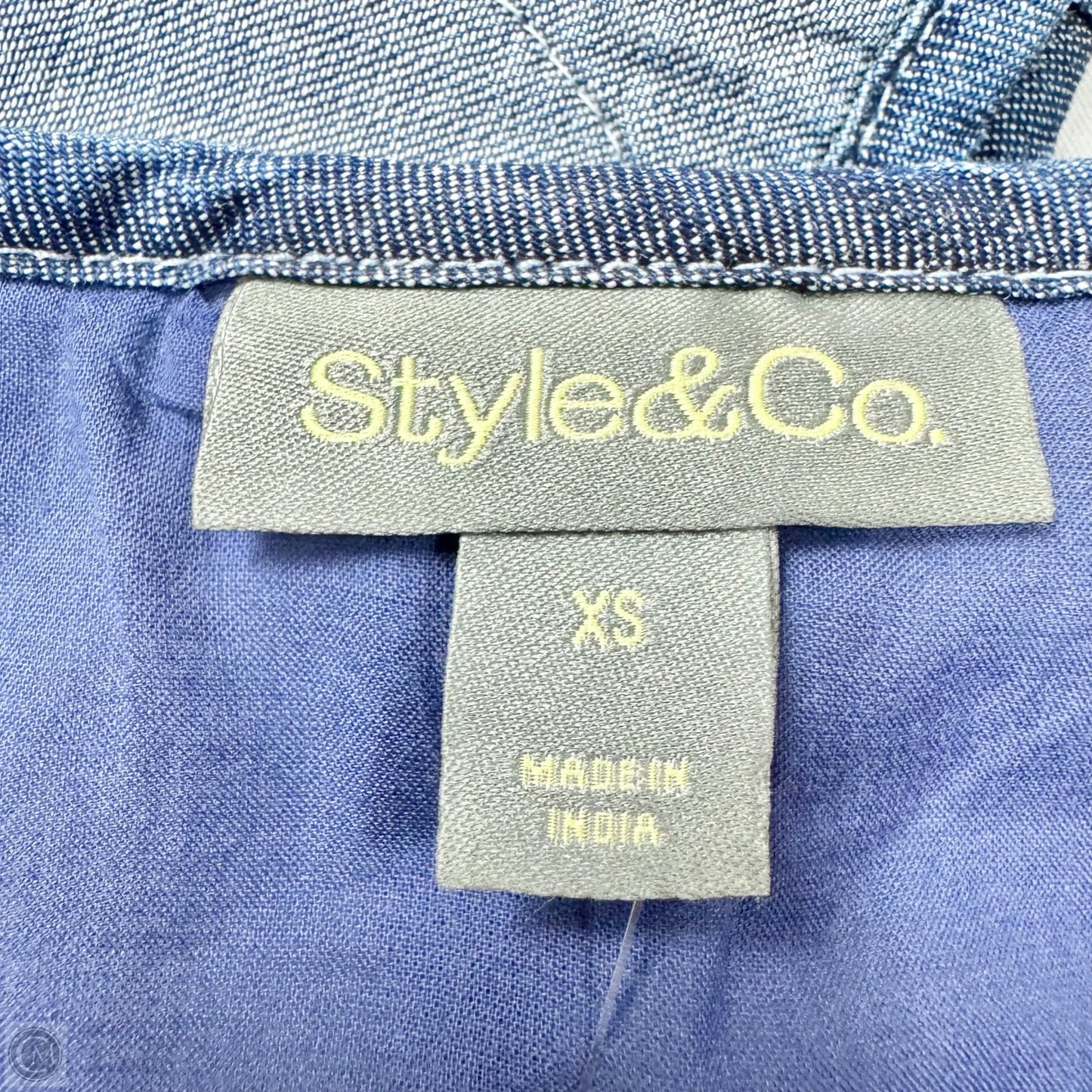 Jacket Denim By Style And Company In Blue Denim, Size: Xs