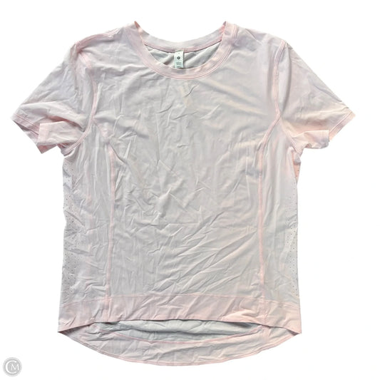 Athletic Top Short Sleeve By Lululemon In Pink, Size: S