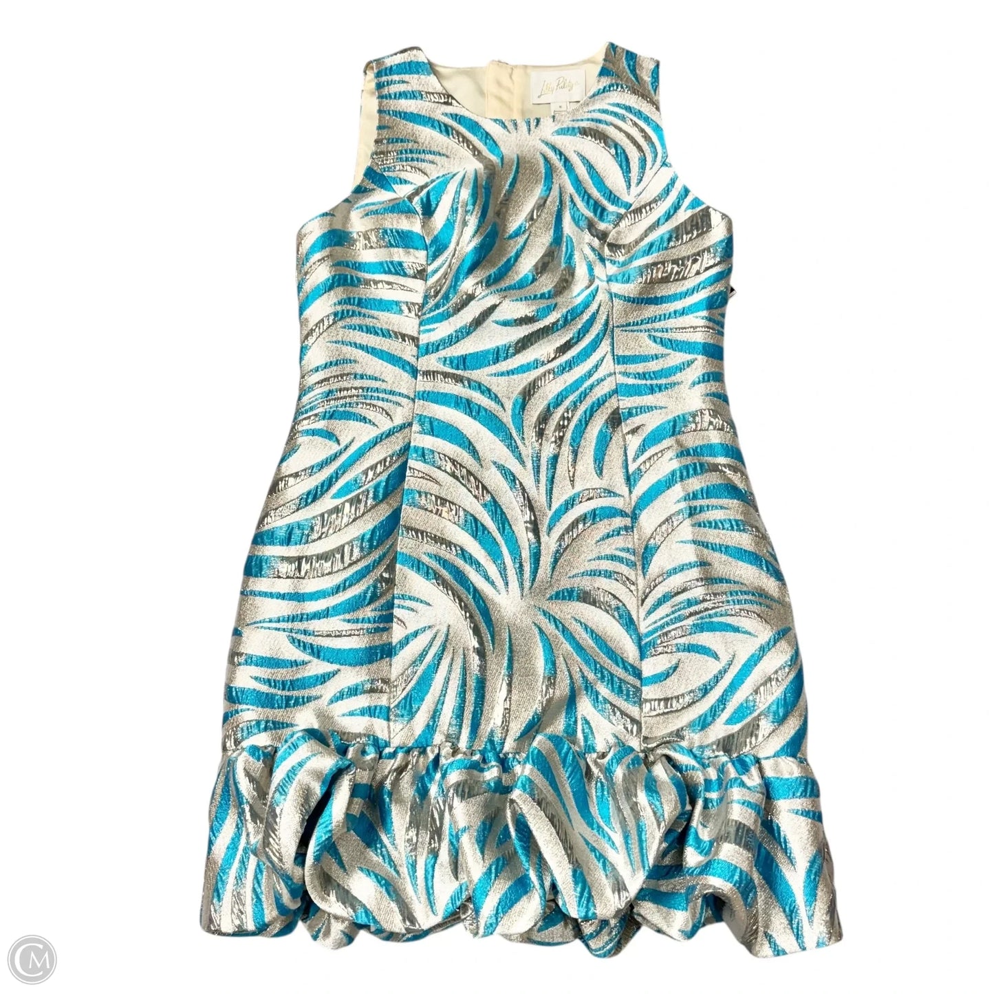 Dress Designer By Lilly Pulitzer In Blue & Silver, Size: S